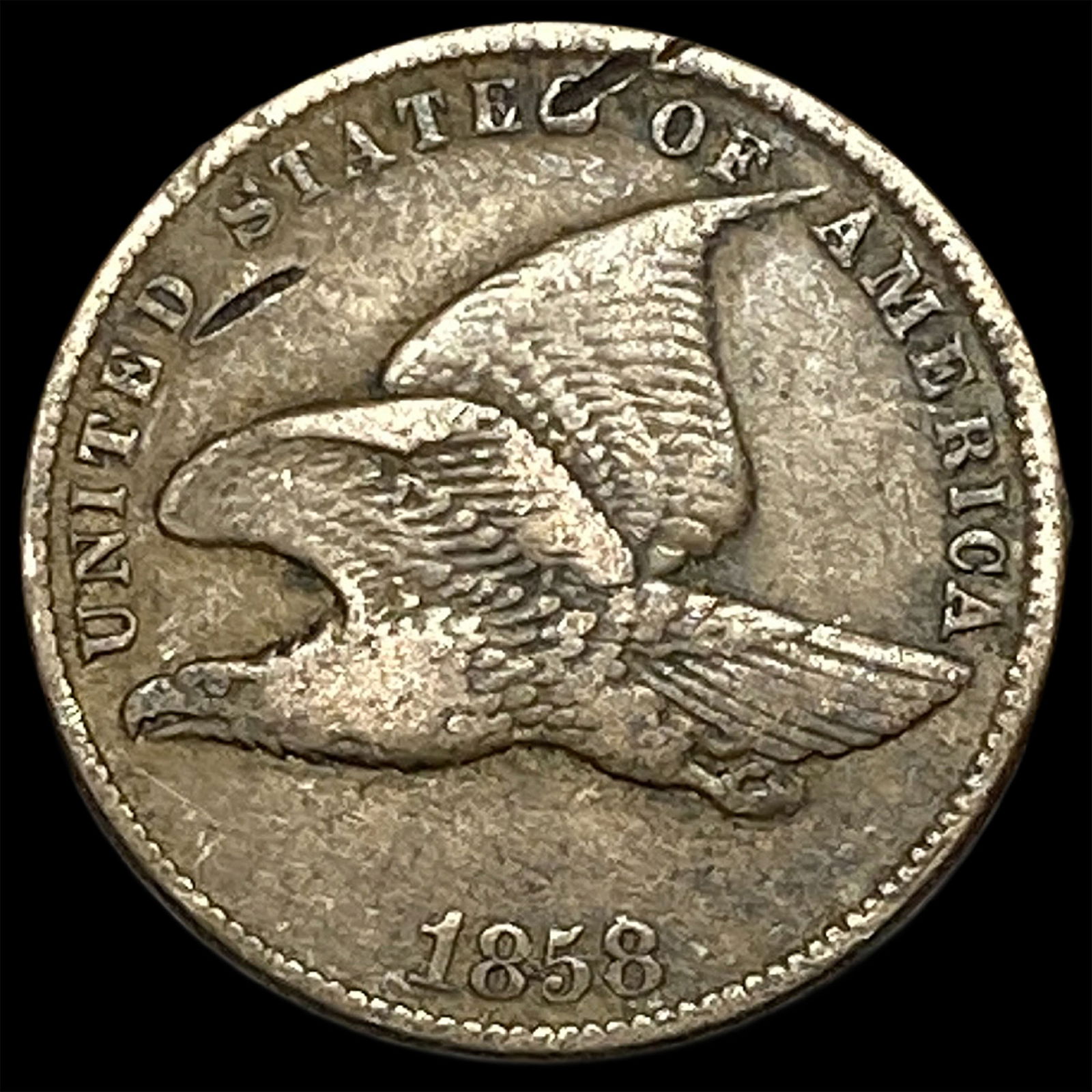 1858 Copper-Nickel Flying Eagle Cent HIGH GRADE (1 of 2)