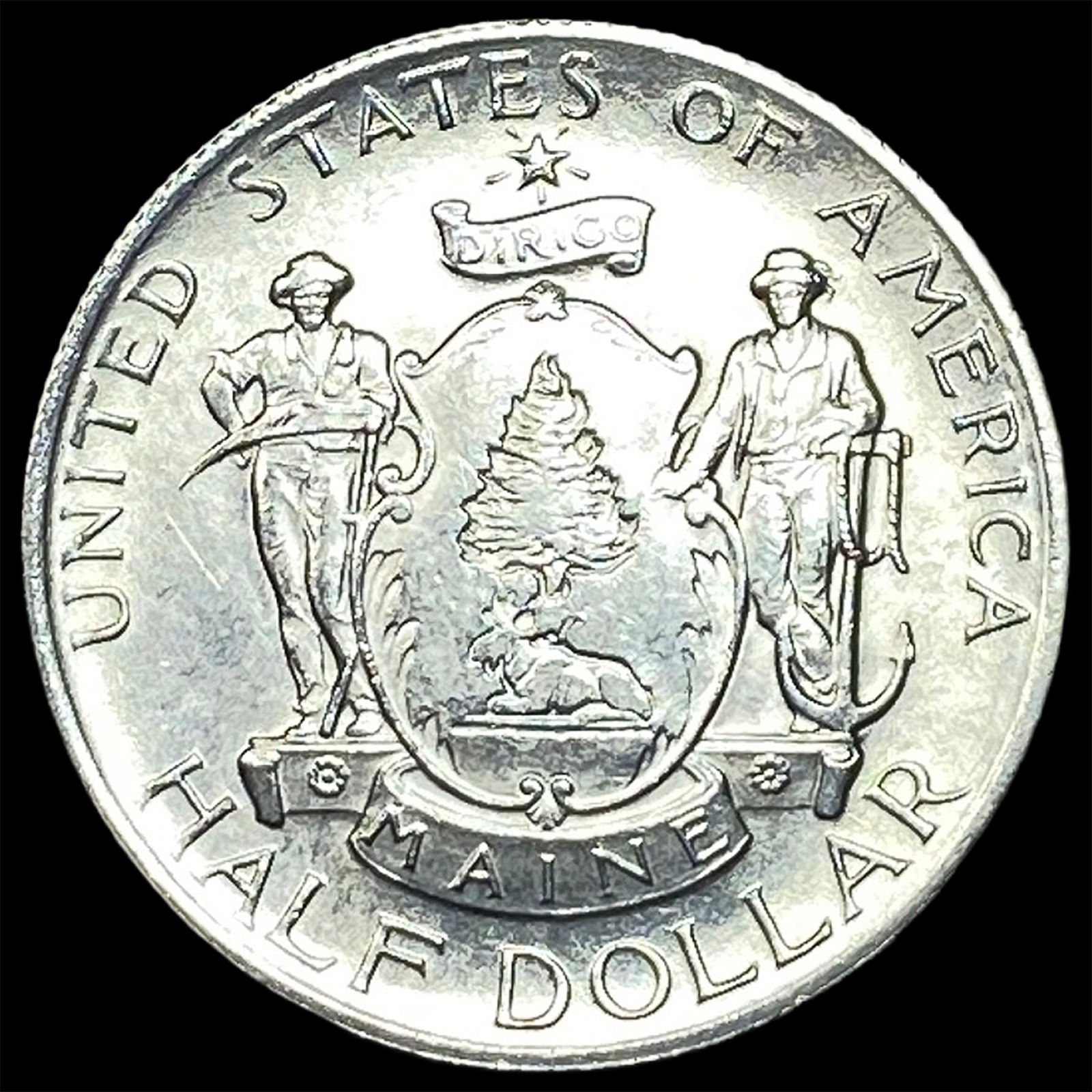 1920 Silver Maine Centennial Half Dollar UNCIRCULATED (1 of 2)