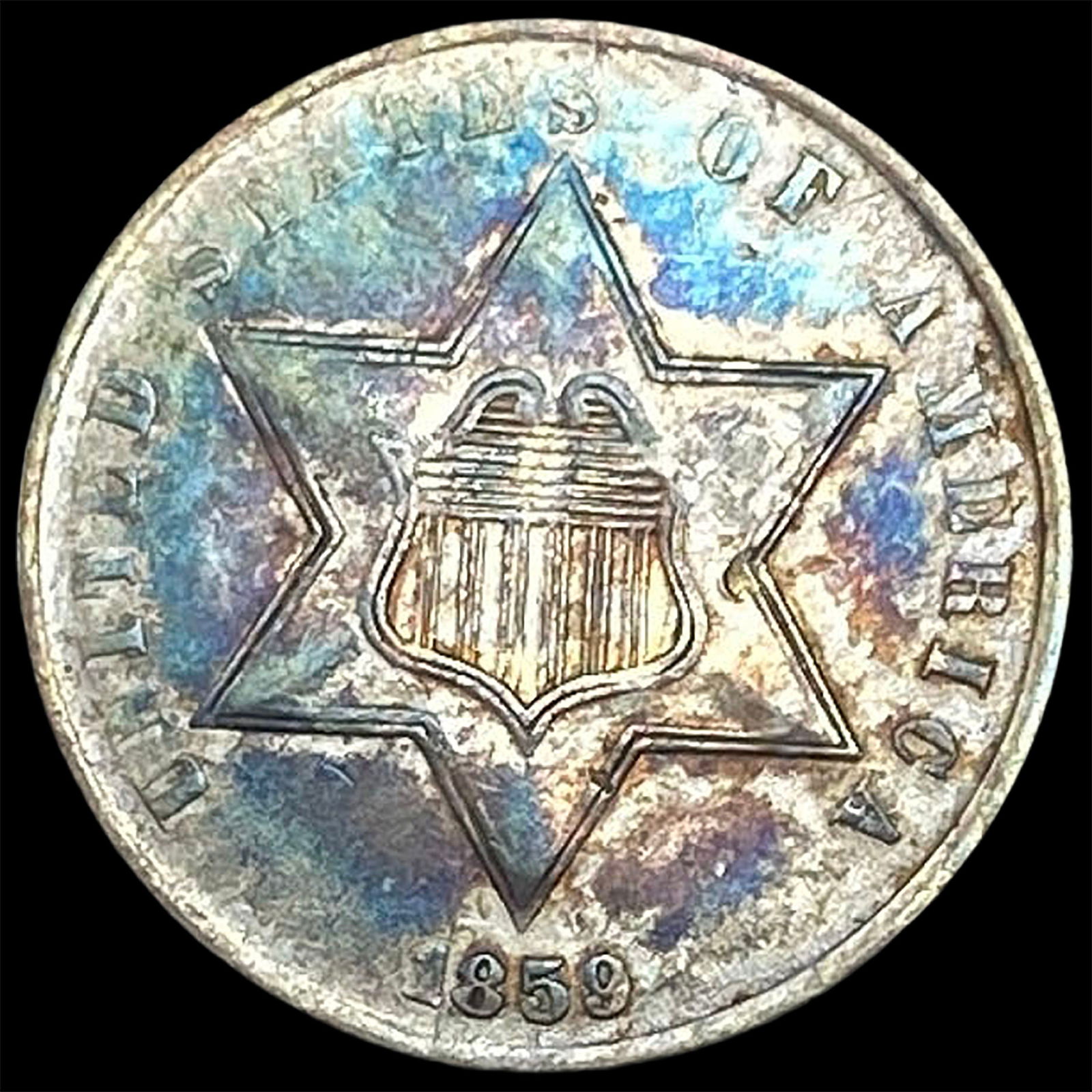 1859 Silver Three-Cent Piece UNCIRCULATED (1 of 2)