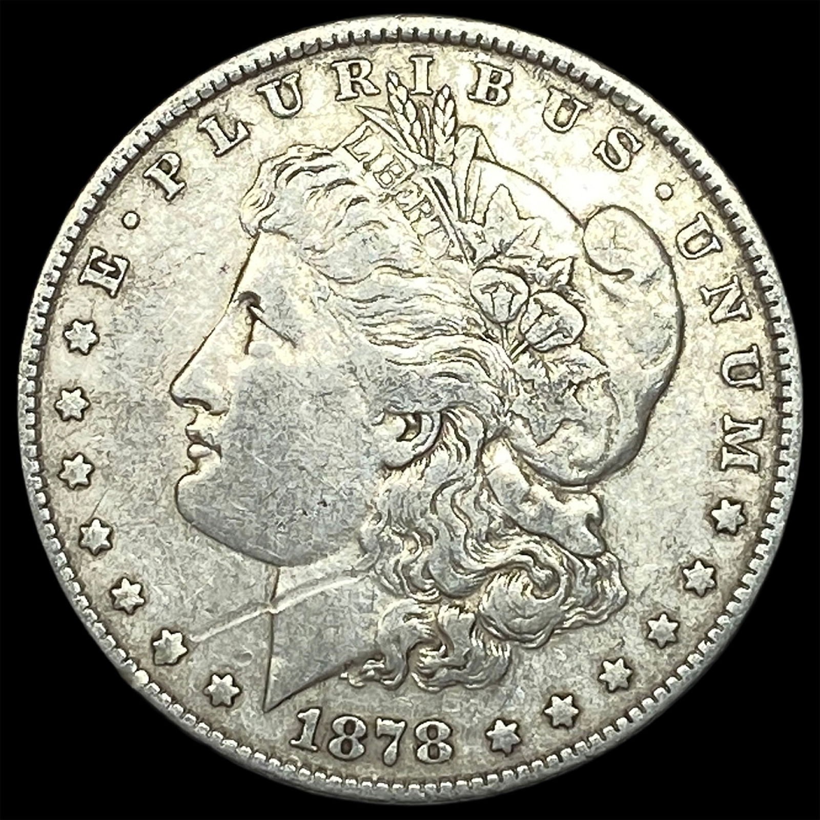 1878 Silver Morgan Dollar ABOUT UNCIRCULATED: 1878 Silver Morgan Dollar ABOUT UNCIRCULATED