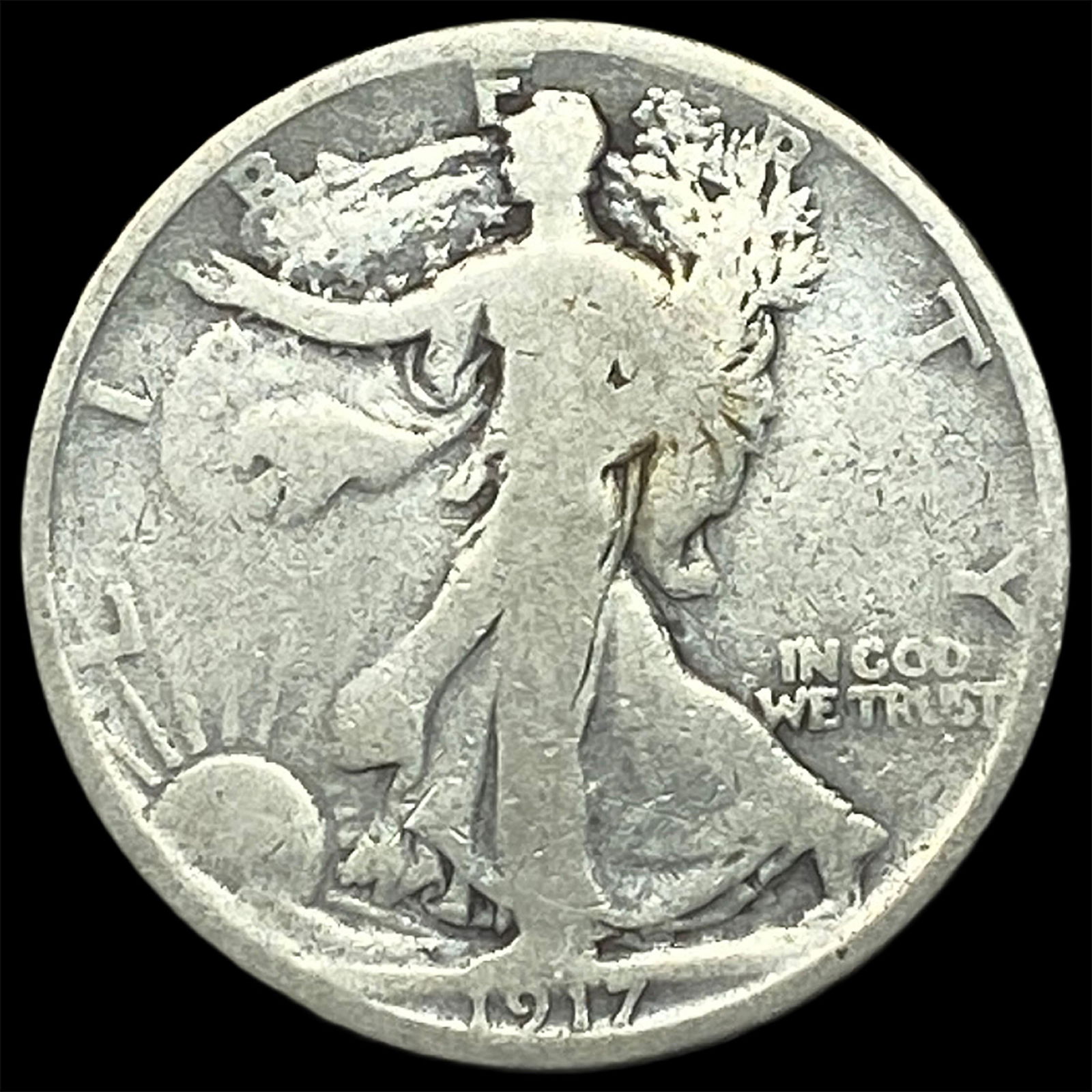 1917-S Silver Half Dollar (Walking Liberty) NICELY CIRCULATED (1 of 2)