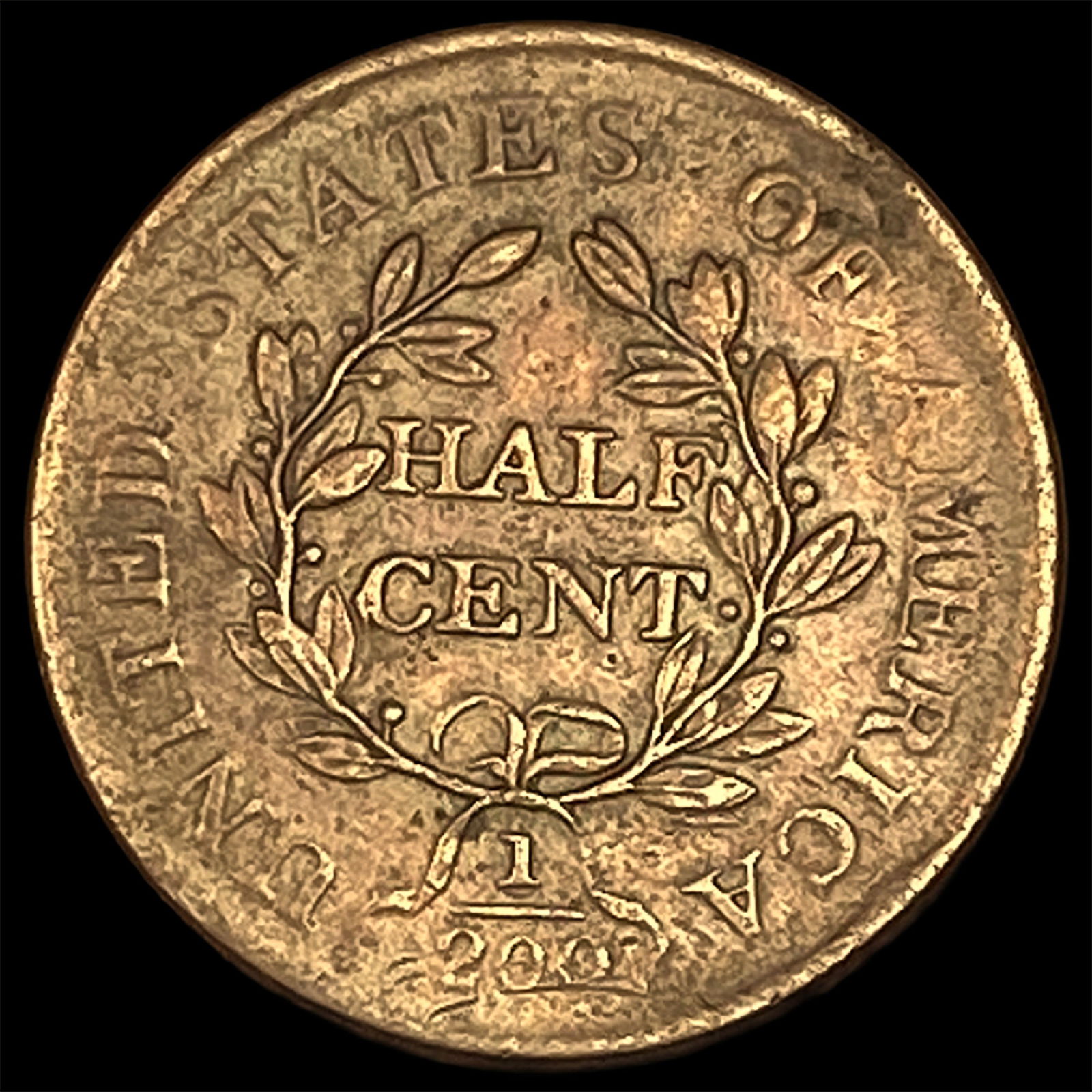 1806 Draped Bust Half Cent ABOUT UNCIRCULATED - 2