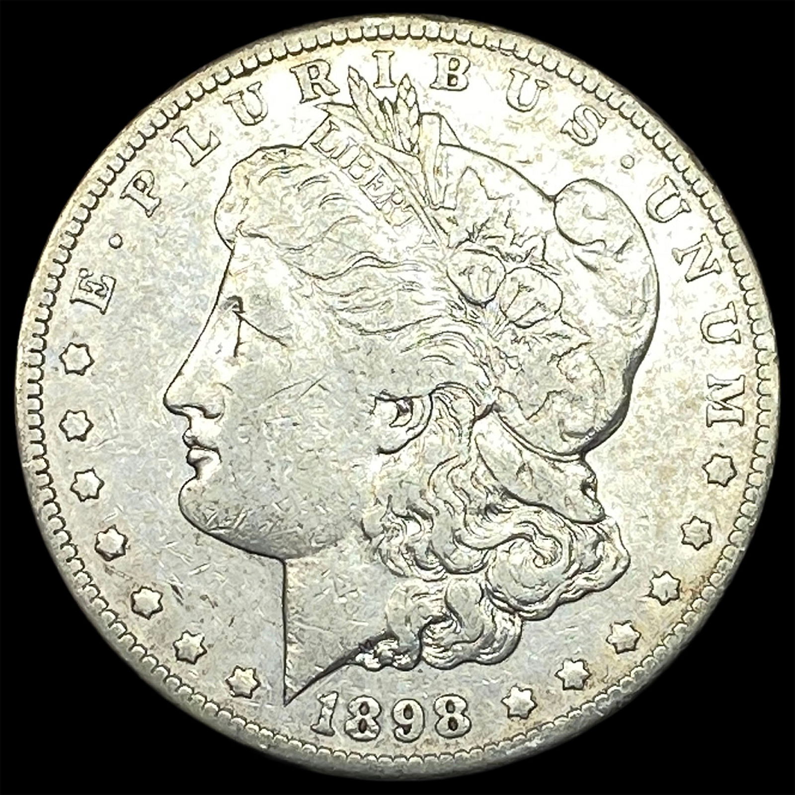 1898-S Silver Morgan Dollar ABOUT UNCIRCULATED: 1898-S Silver Morgan Dollar ABOUT UNCIRCULATED