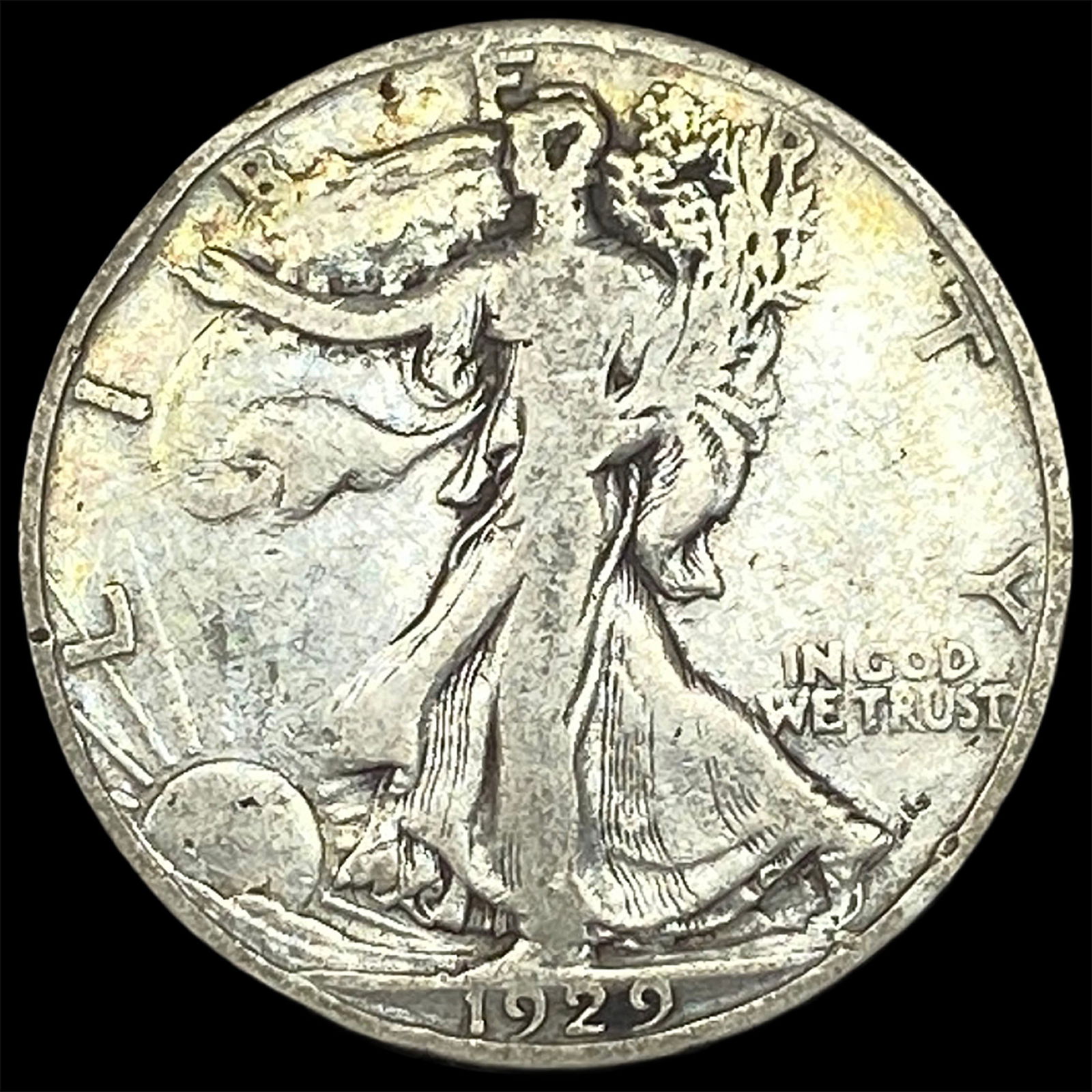1929-S Silver Walking Liberty Half Dollar NICELY CIRCULATED: 1929-S Silver Walking Liberty Half Dollar NICELY CIRCULATED