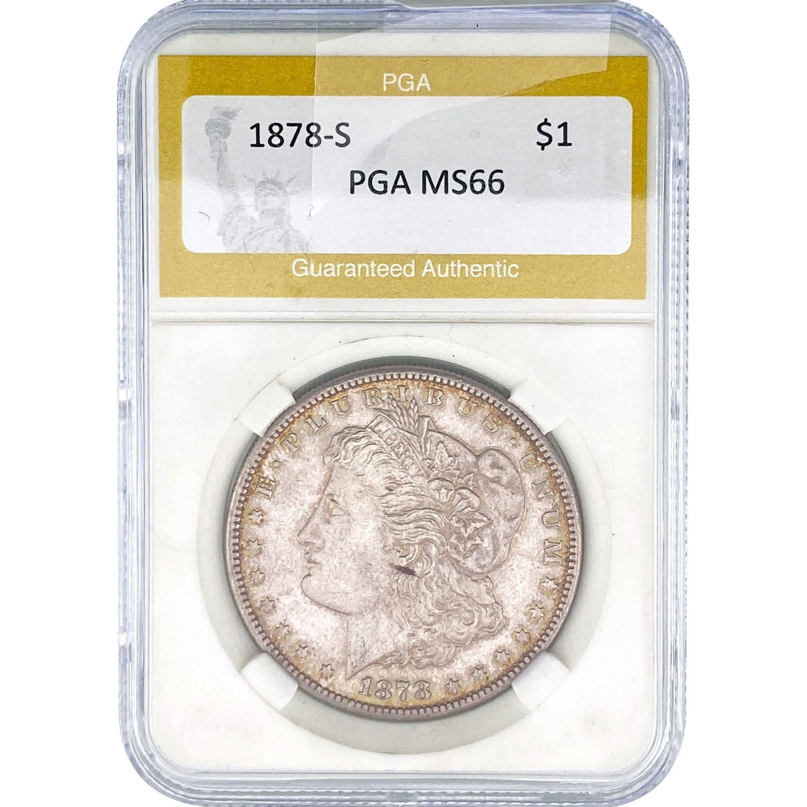 1878-S Morgan Silver Dollar PGA MS66: 1878-S Morgan Silver Dollar PGA MS66