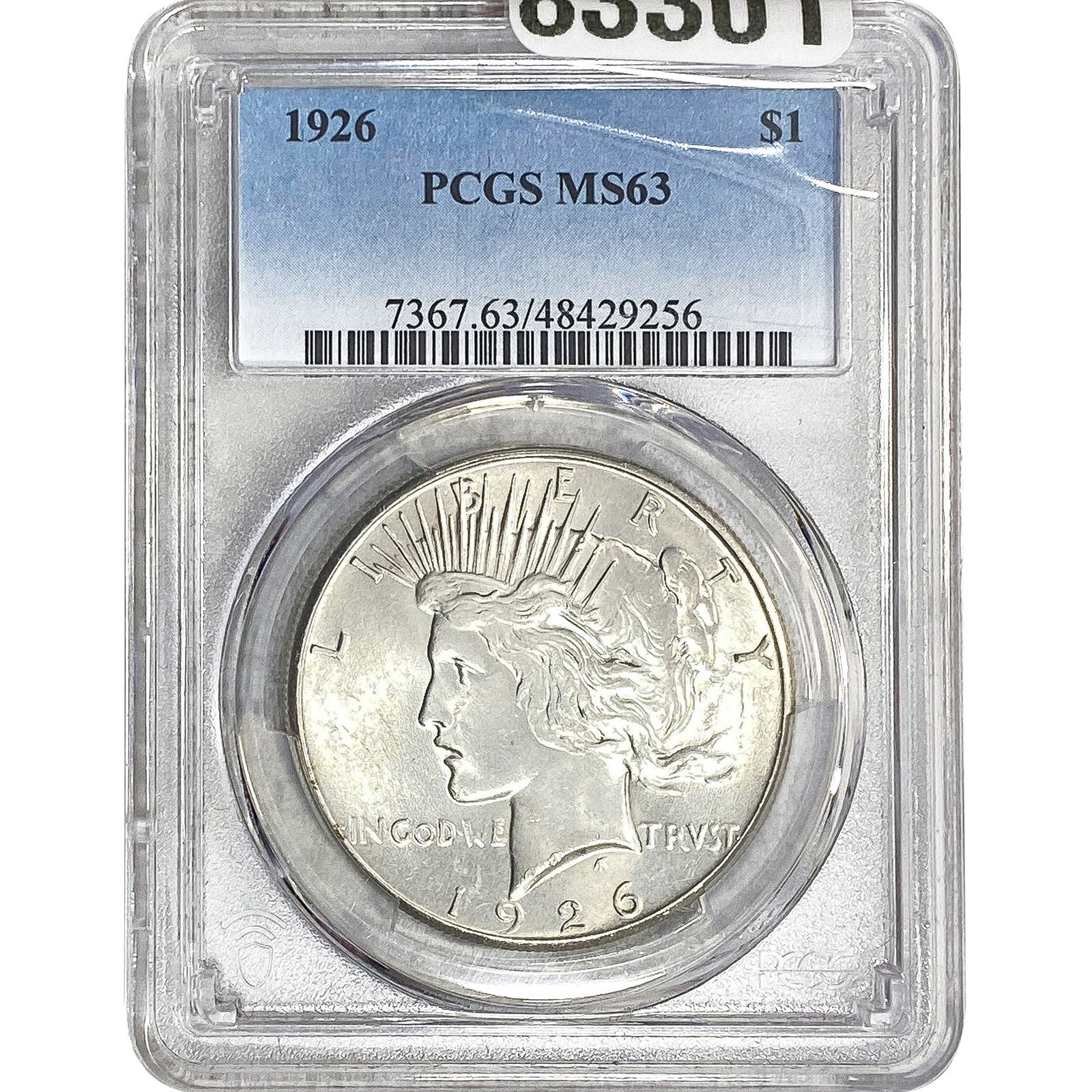 1926 Silver Peace Dollar PCGS MS63 (1 of 2)