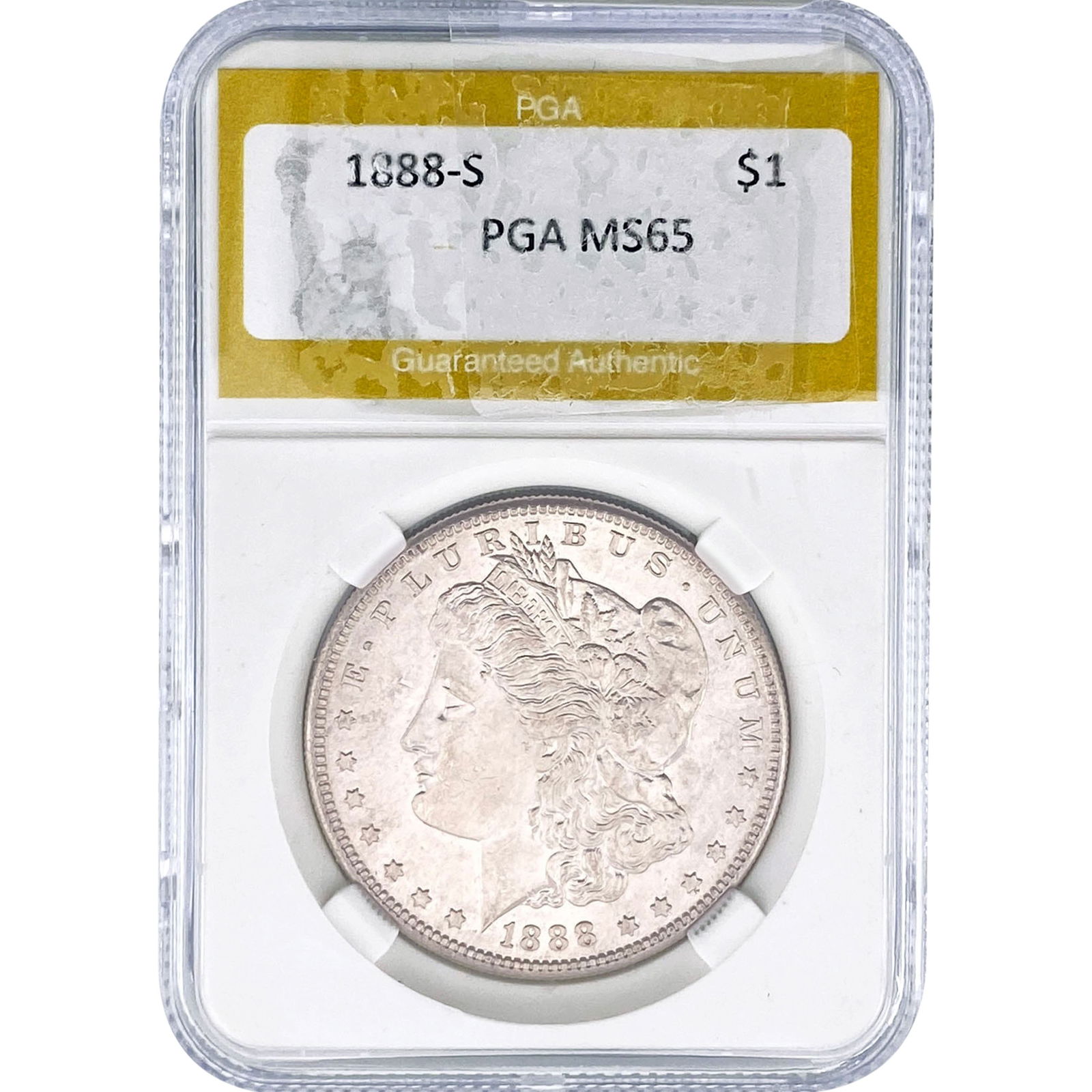 1888-S Morgan Silver Dollar PGA MS65: 1888-S Morgan Silver Dollar PGA MS65