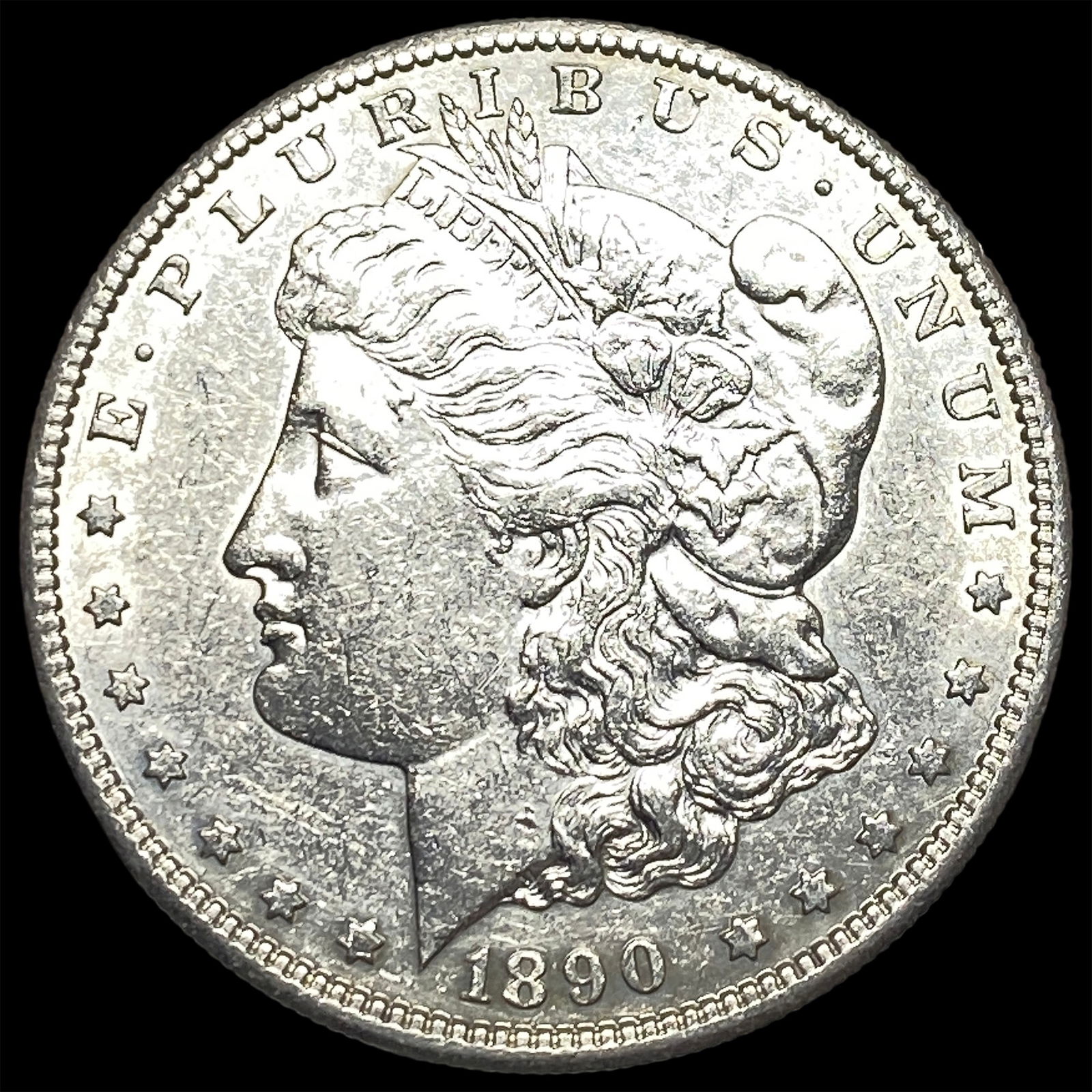 1890 Silver Morgan Dollar CLOSELY UNCIRCULATED: 1890 Silver Morgan Dollar CLOSELY UNCIRCULATED