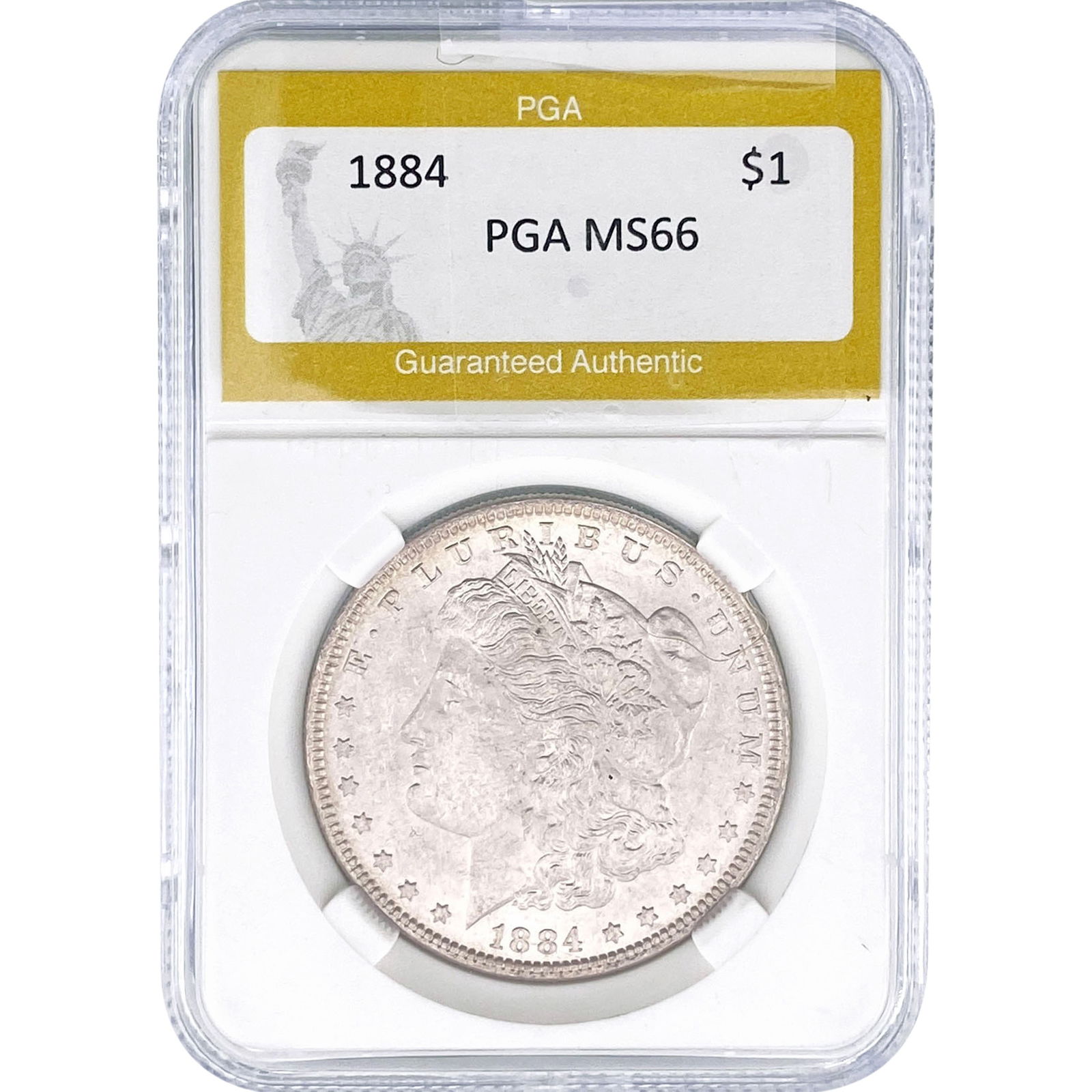 1884 Morgan Silver Dollar PGA MS66: 1884 Morgan Silver Dollar PGA MS66