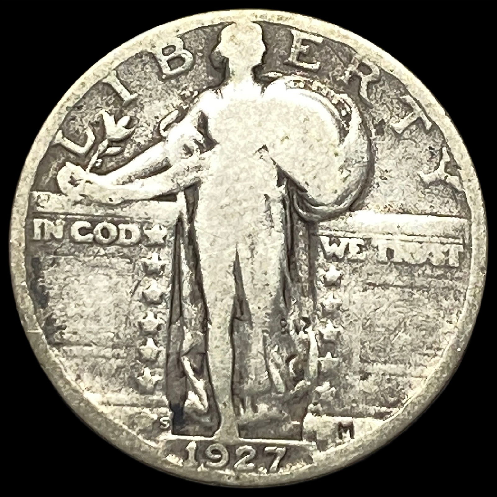 1927-S Silver Standing Liberty Quarter LIGHTLY CIRCULATED (1 of 2)