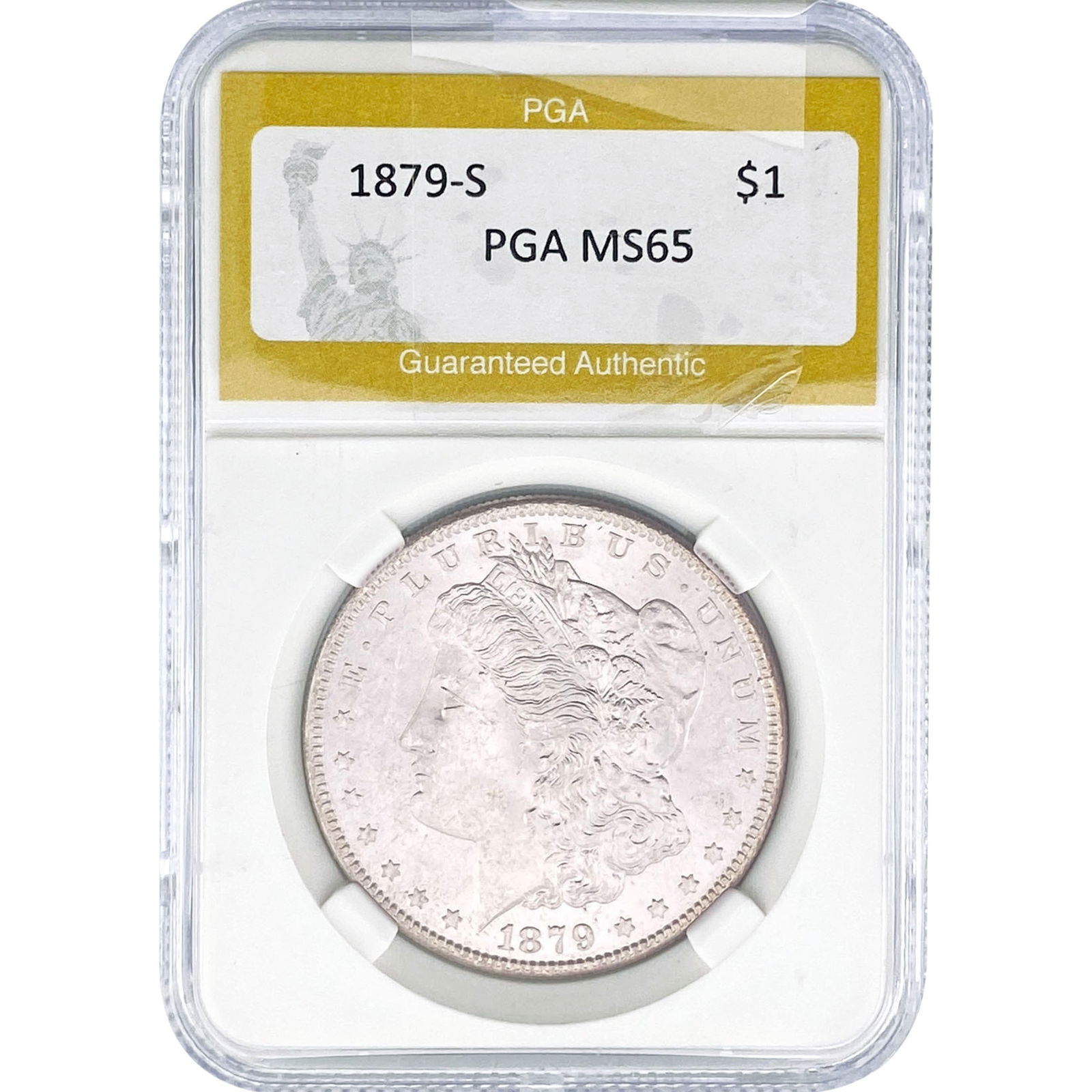 1879-S Morgan Silver Dollar PGA MS65: 1879-S Morgan Silver Dollar PGA MS65