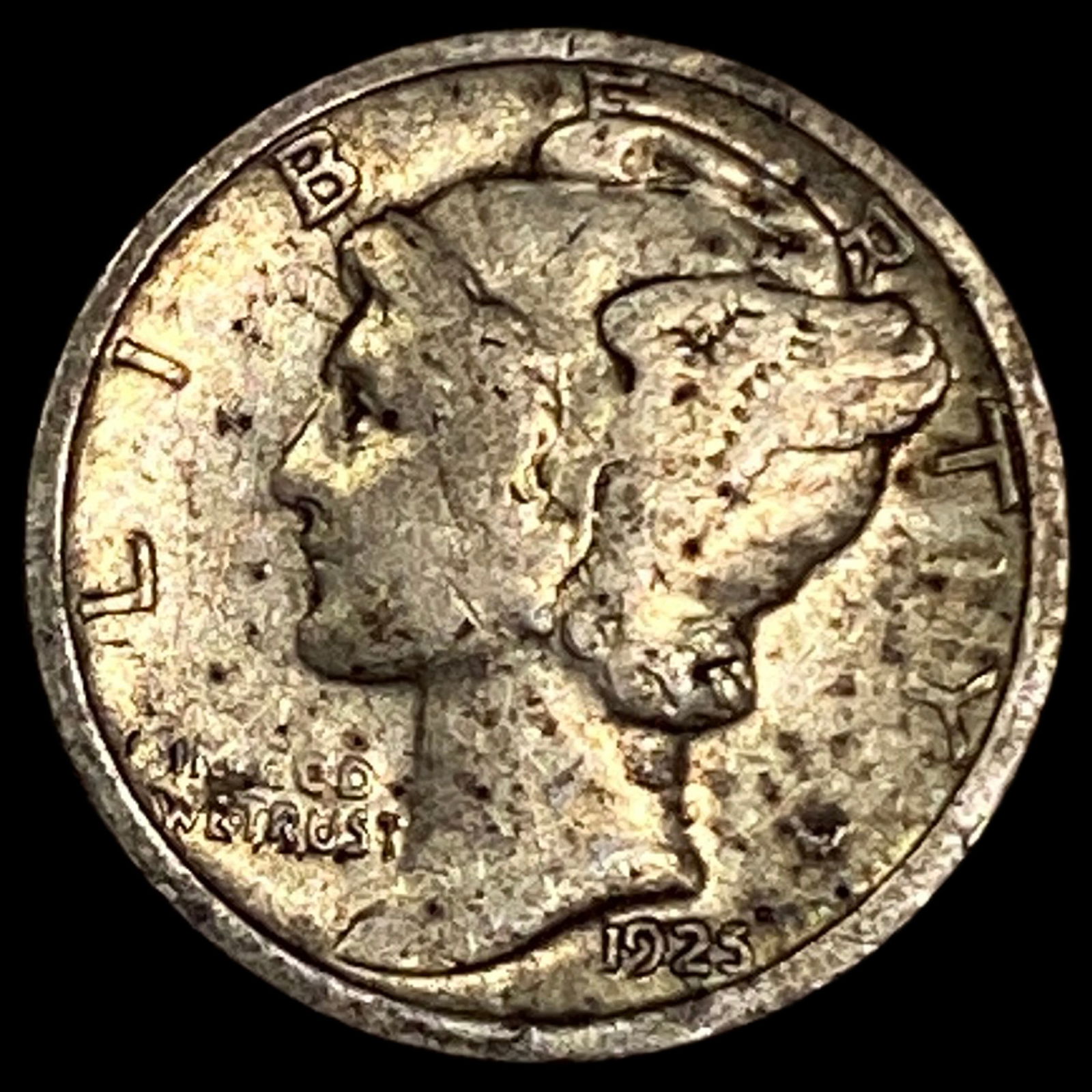 1925-D Silver Mercury Dime LIGHTLY CIRCULATED: 1925-D Silver Mercury Dime LIGHTLY CIRCULATED