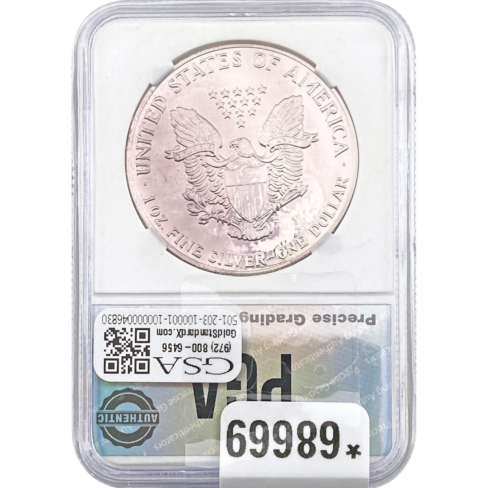 1986 Silver Eagle PGA MS69 - 2