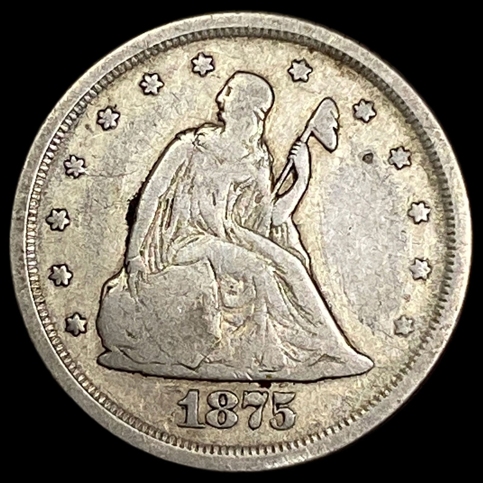 1875-S Silver Twenty Cents LIGHTLY CIRCULATED (1 of 2)