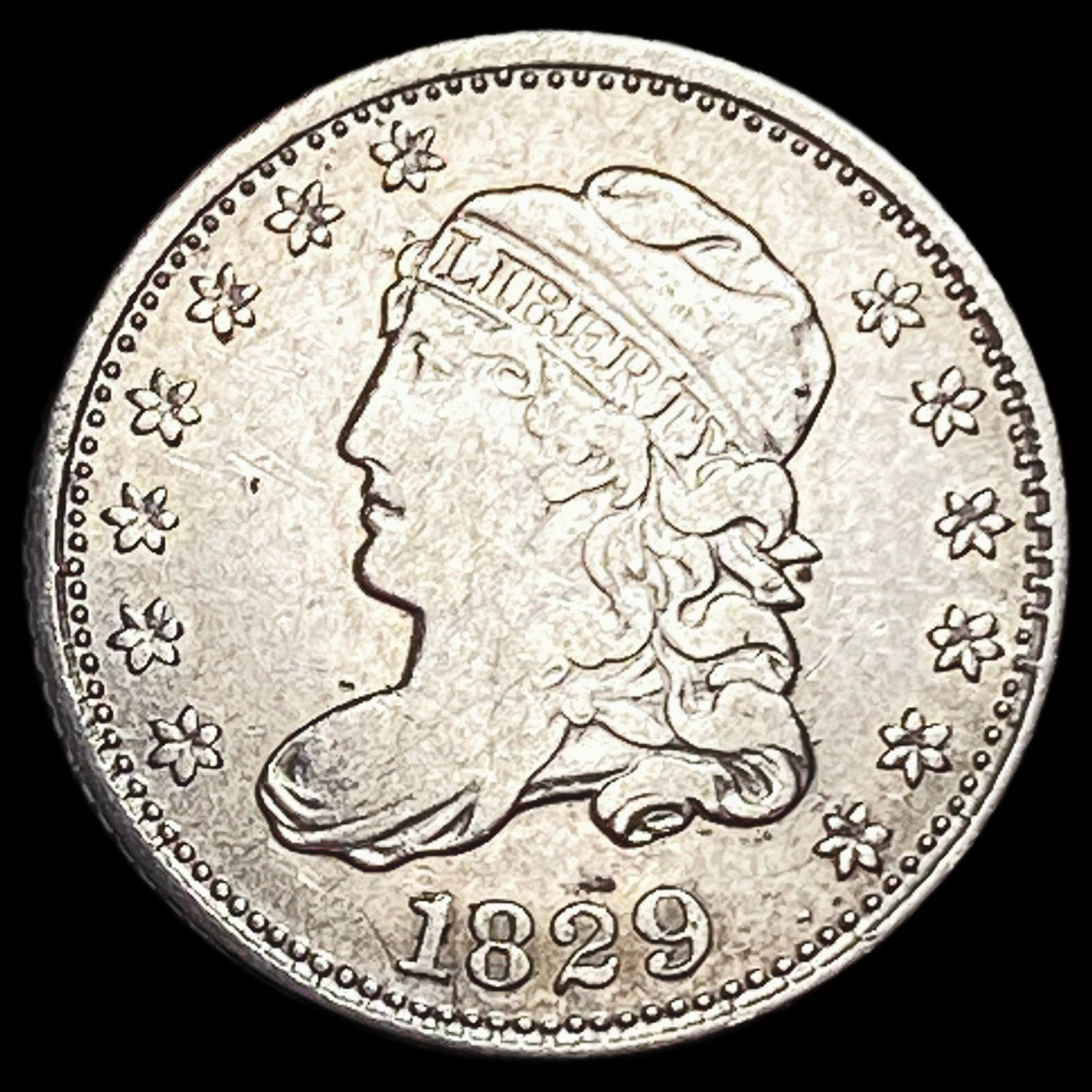 1829 Capped Bust Half Dime CHOICE AU (1 of 2)