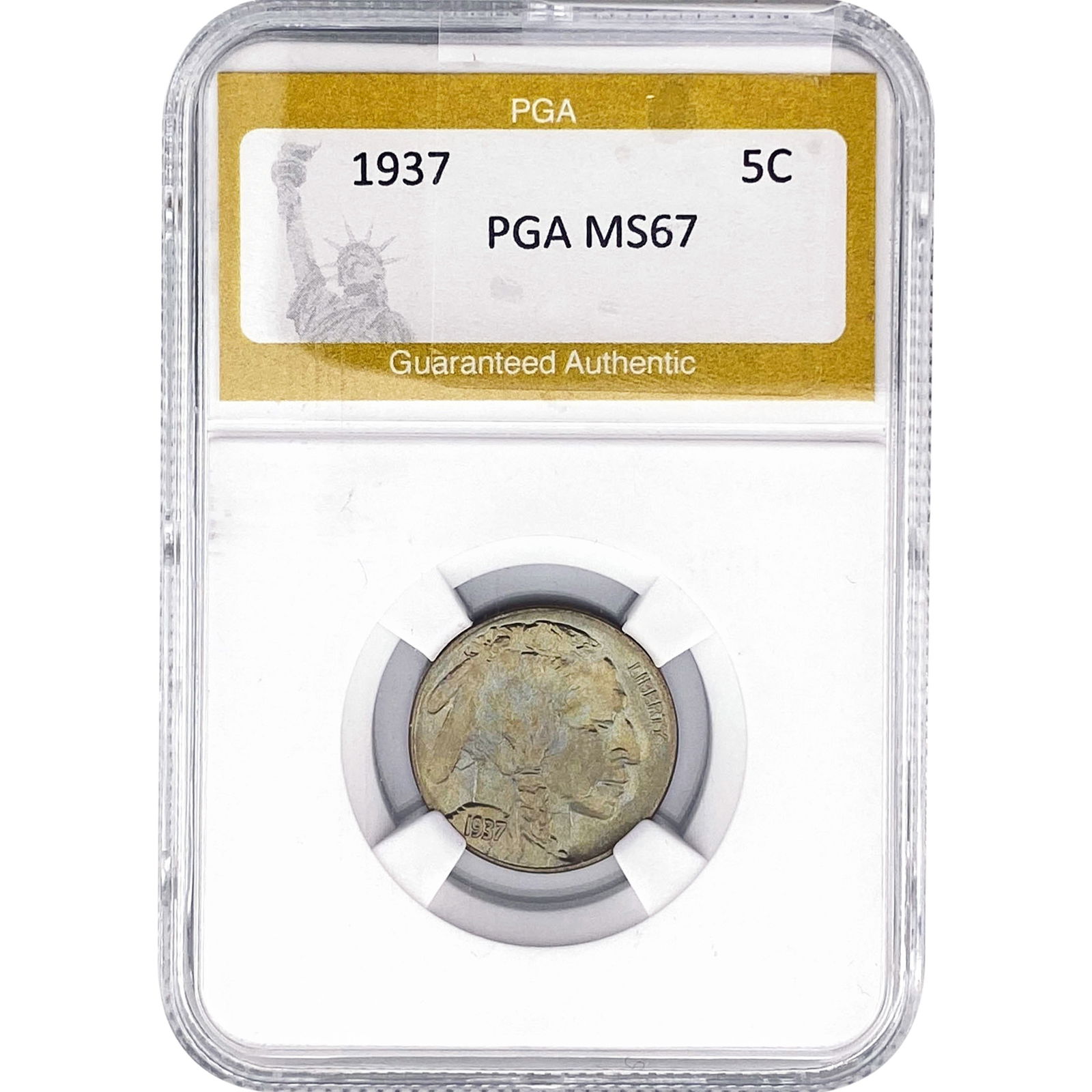 1937 Buffalo Nickel PGA MS67: 1937 Buffalo Nickel PGA MS67