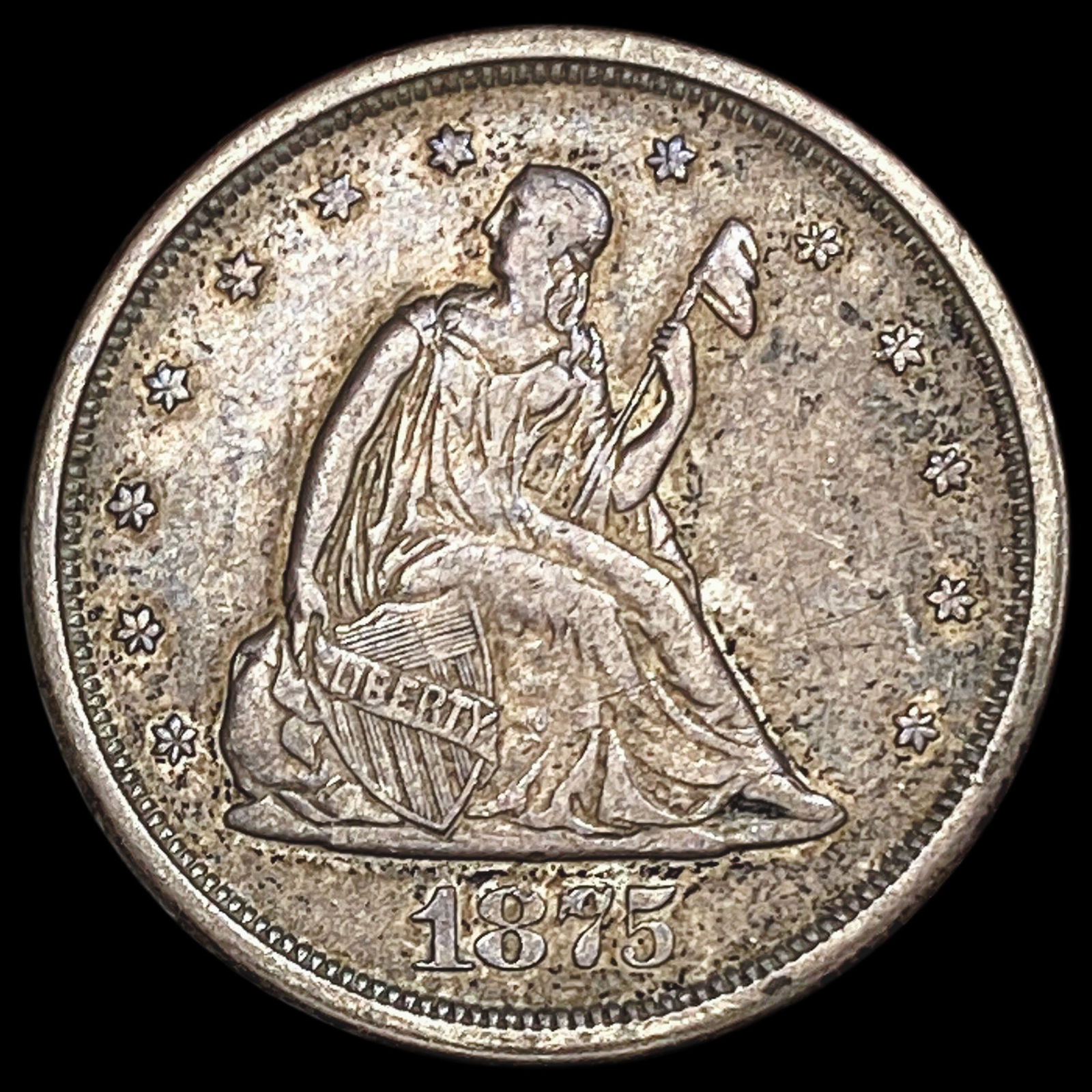 1875-S Silver Twenty Cents NEARLY UNCIRCULATED (1 of 2)