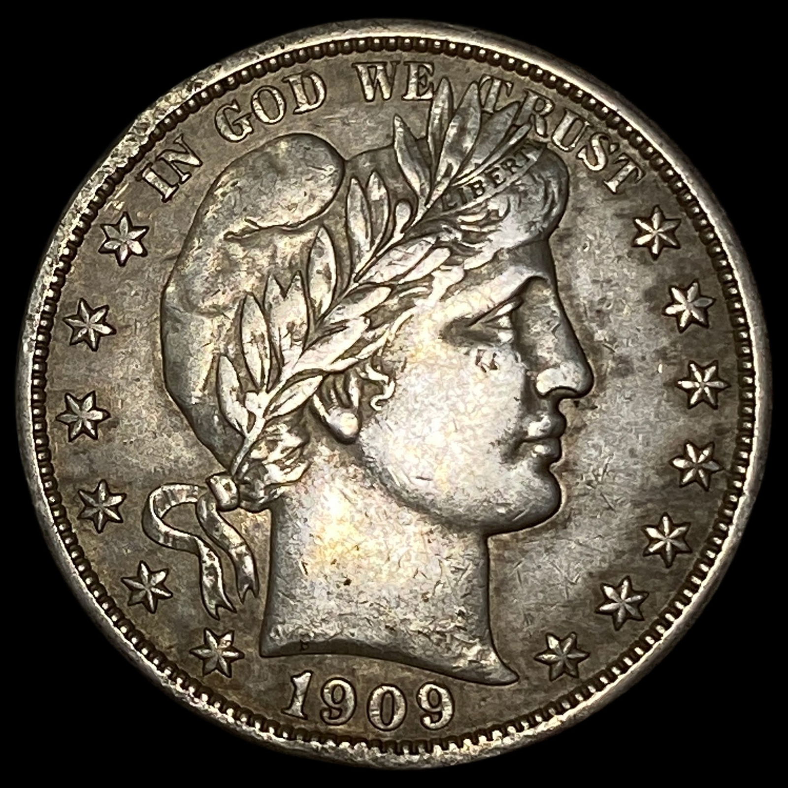 1909 Silver Barber Half Dollar CHOICE AU (1 of 2)