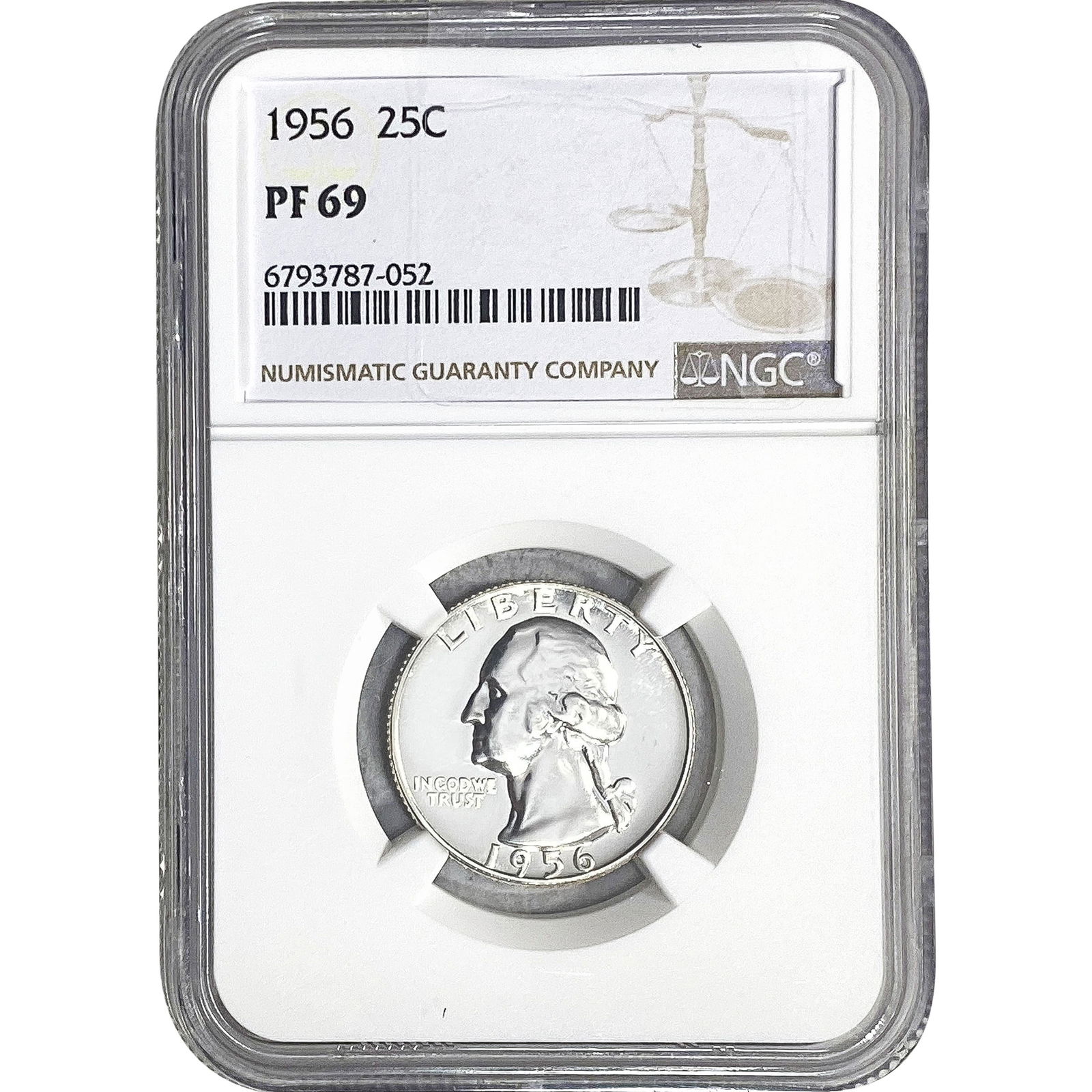 1956 Washington Silver Quarter NGC PF69: 1956 Washington Silver Quarter NGC PF69