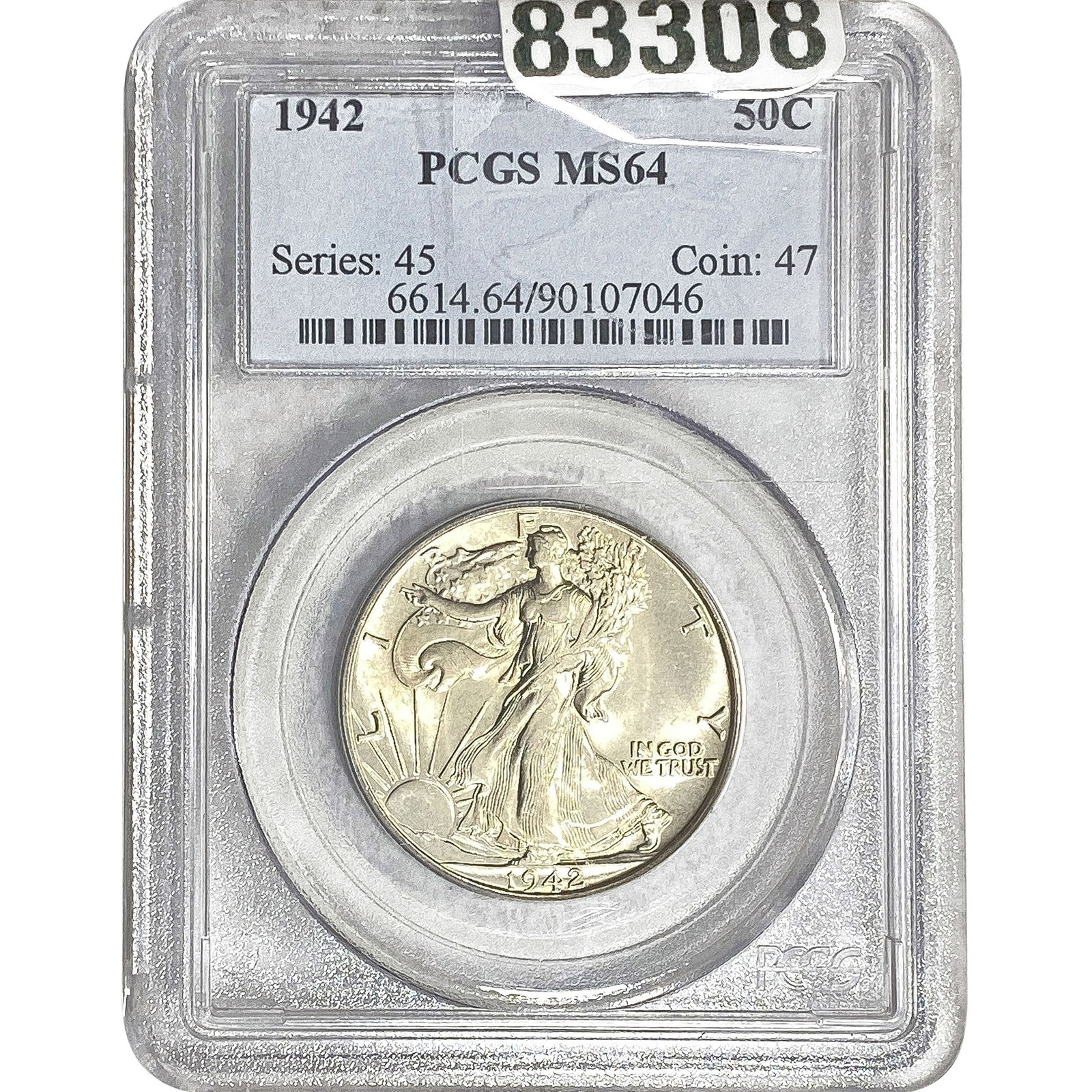 1942 Walking Liberty Half Dollar PCGS MS64 (1 of 2)