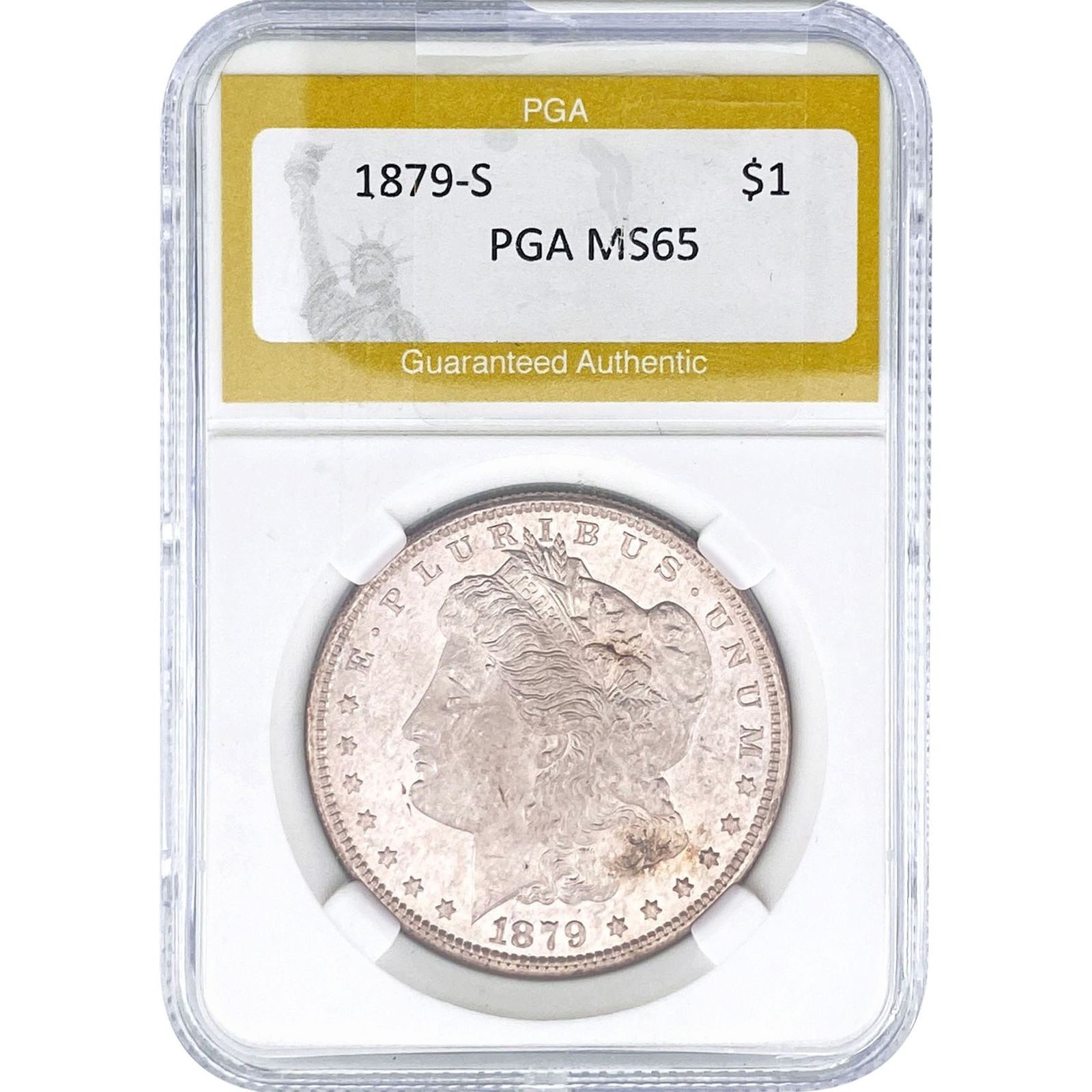 1879-S Morgan Silver Dollar PGA MS65: 1879-S Morgan Silver Dollar PGA MS65