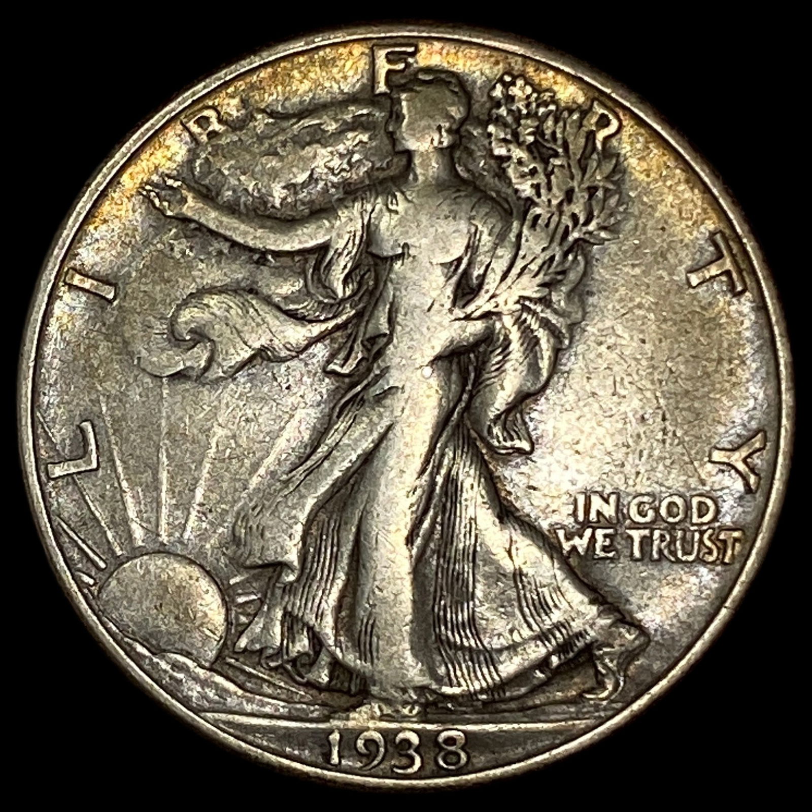 1938-D Silver Half Dollar Walking Liberty LIGHTLY CIRCULATED (1 of 2)