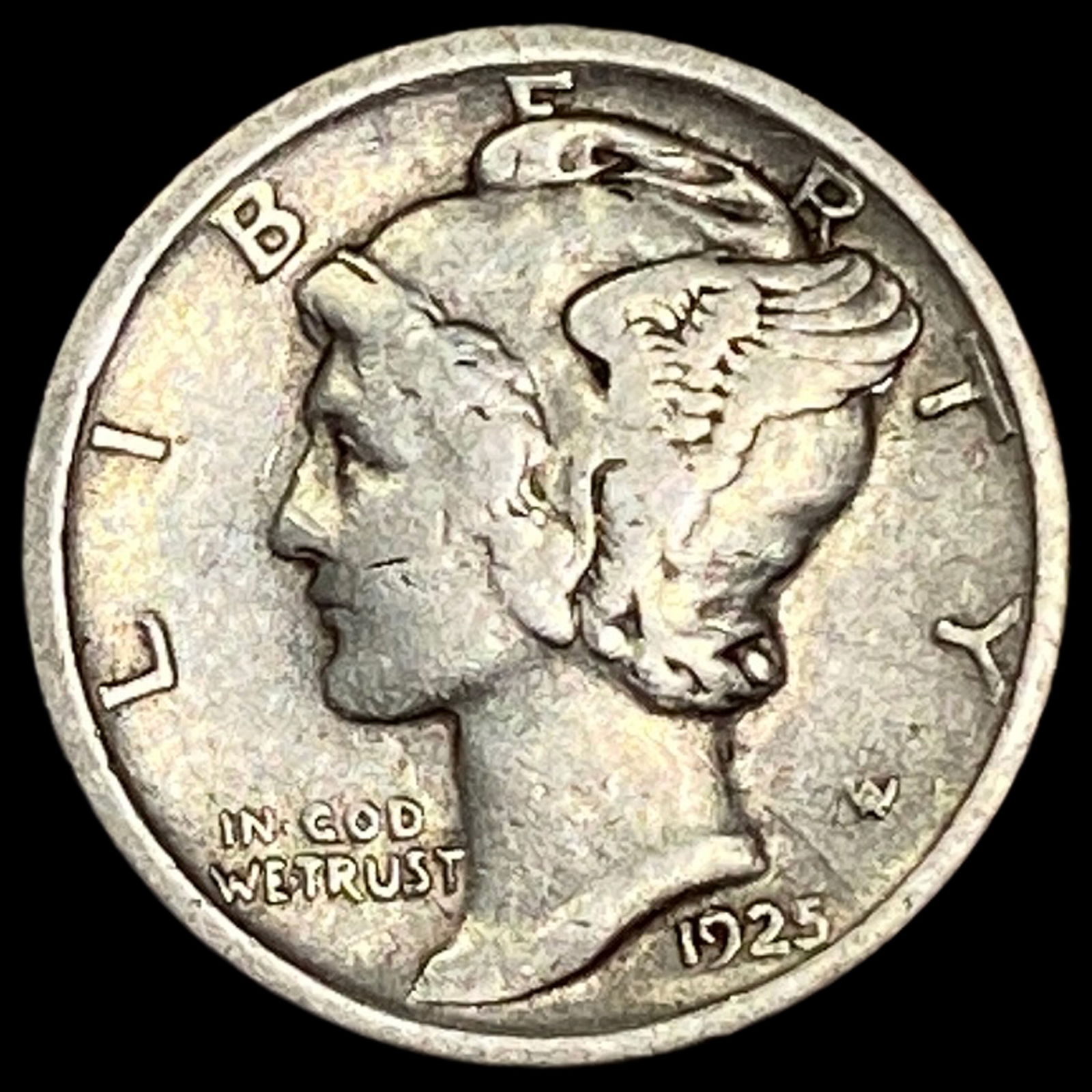 1925-D Silver Mercury Dime LIGHTLY CIRCULATED: 1925-D Silver Mercury Dime LIGHTLY CIRCULATED