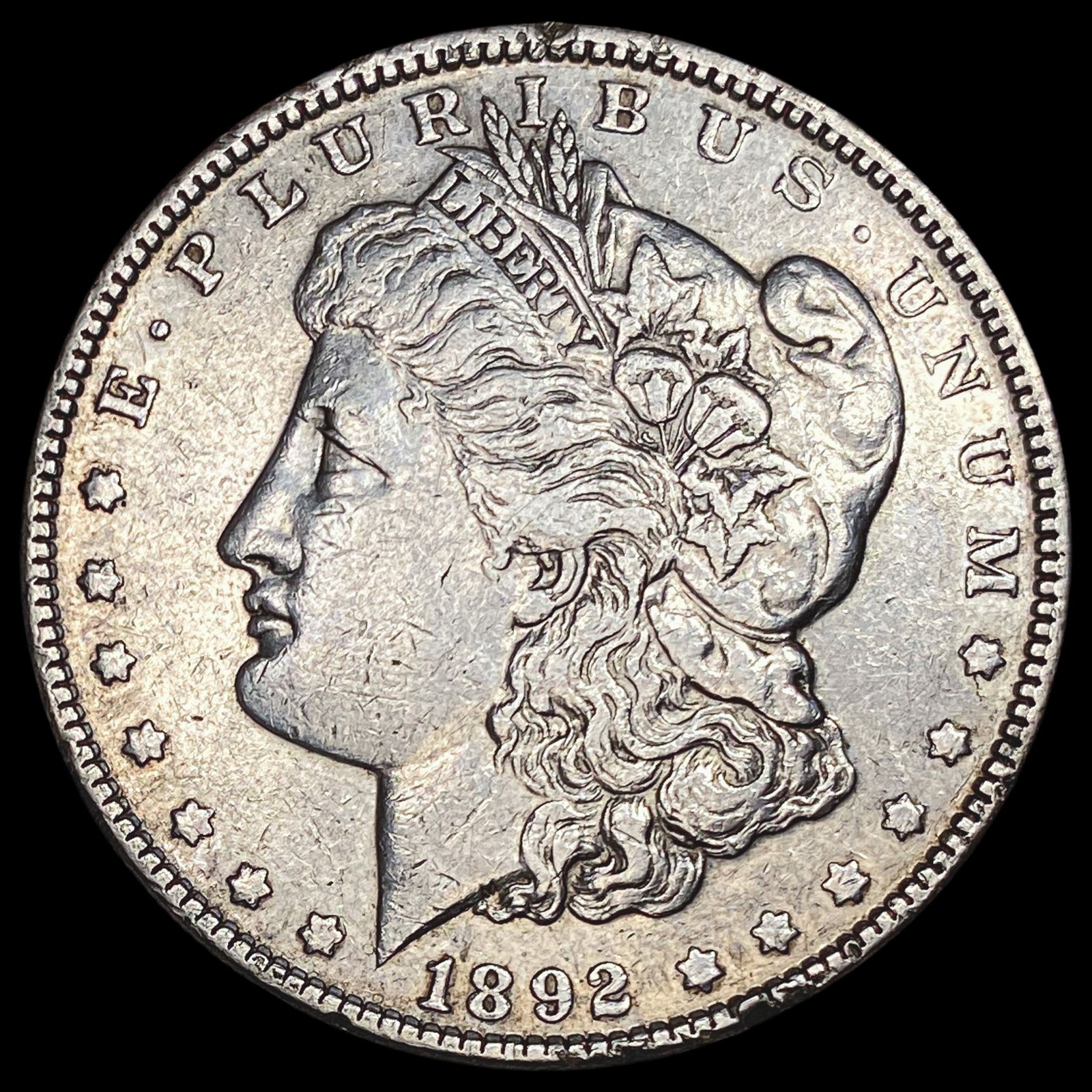 1892 Silver Morgan Dollar CLOSELY UNCIRCULATED: 1892 Silver Morgan Dollar CLOSELY UNCIRCULATED