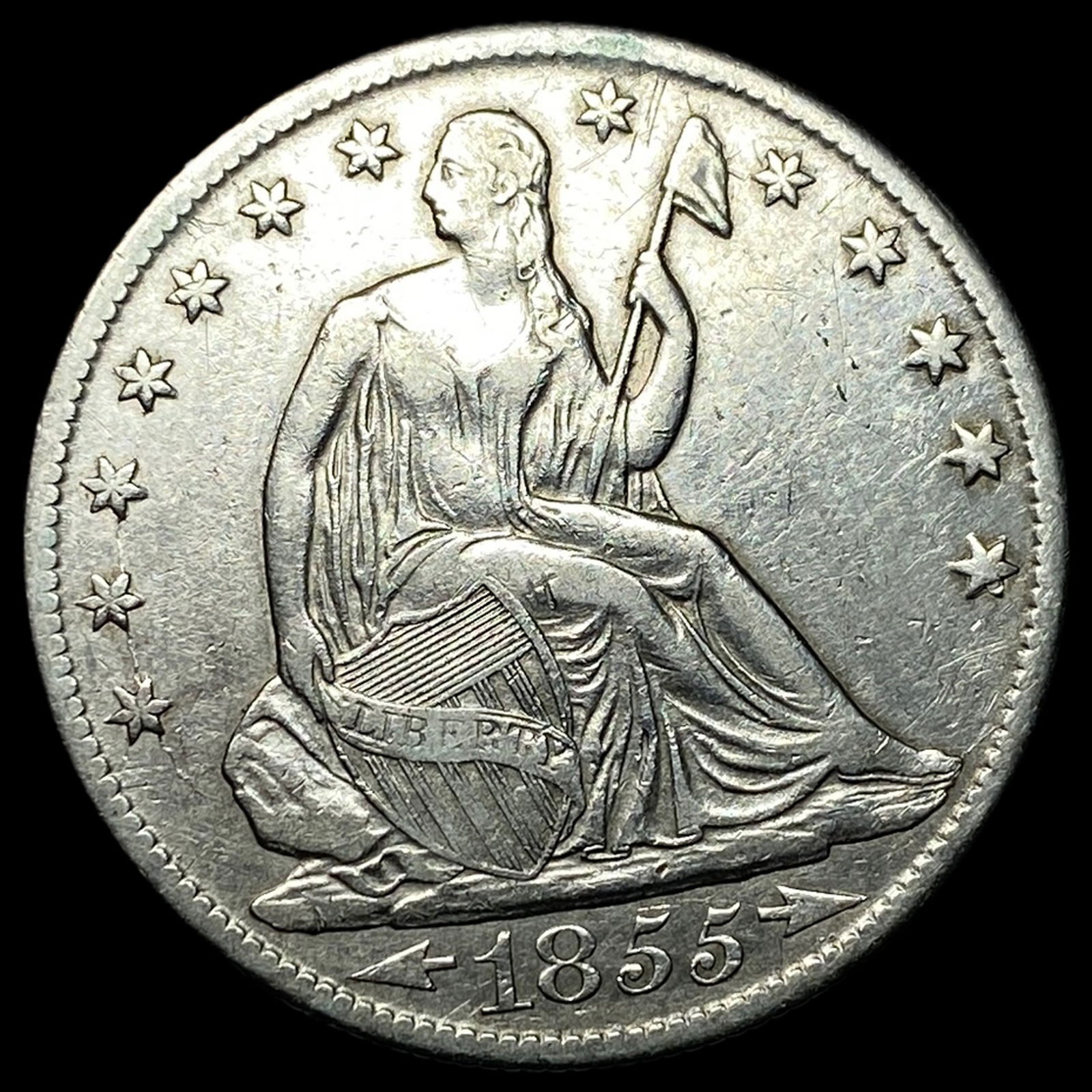 1855-O Seated Liberty Half Dollar CHOICE AU (1 of 2)