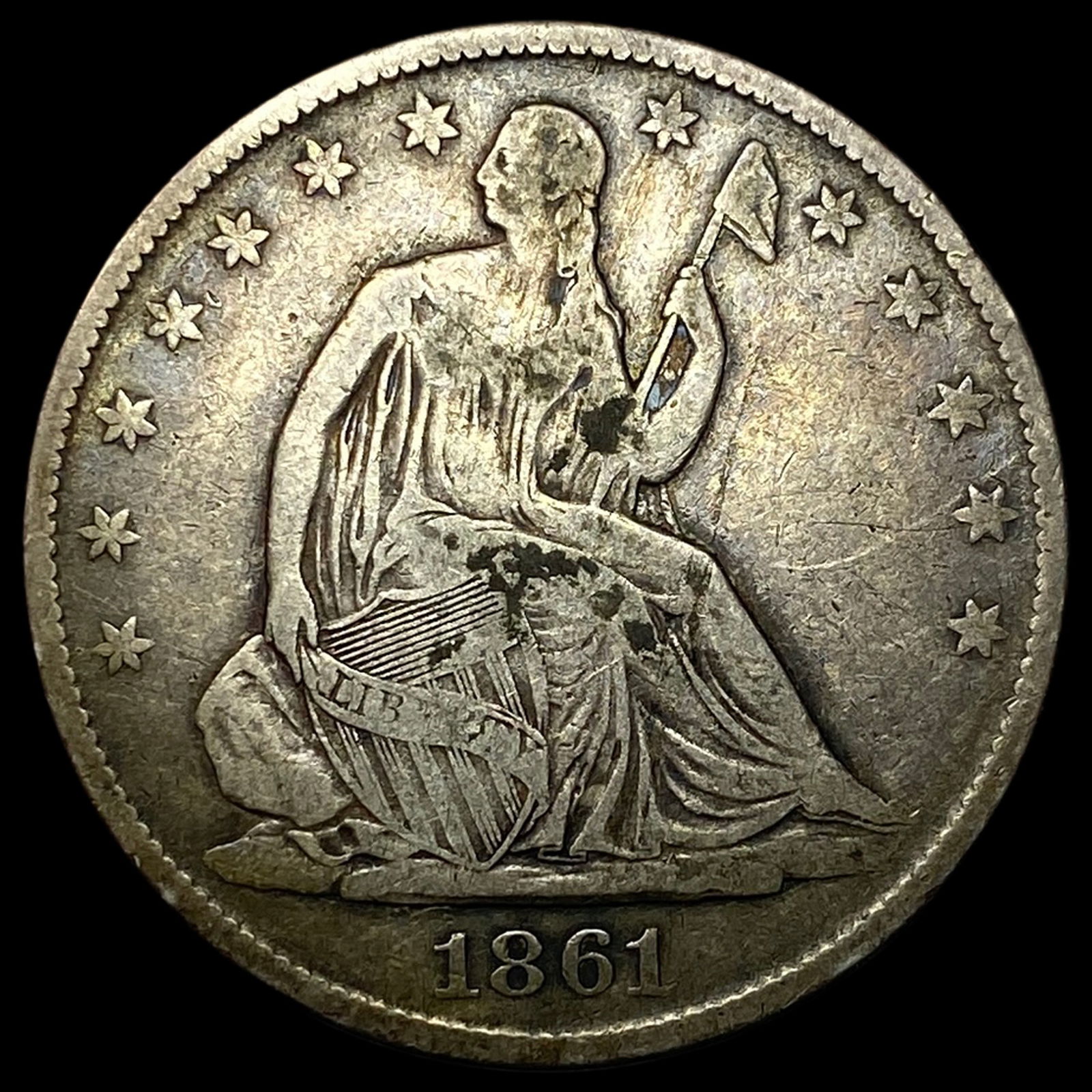 1861-O Seated Liberty Half Dollar LIGHTLY CIRCULATED (1 of 2)