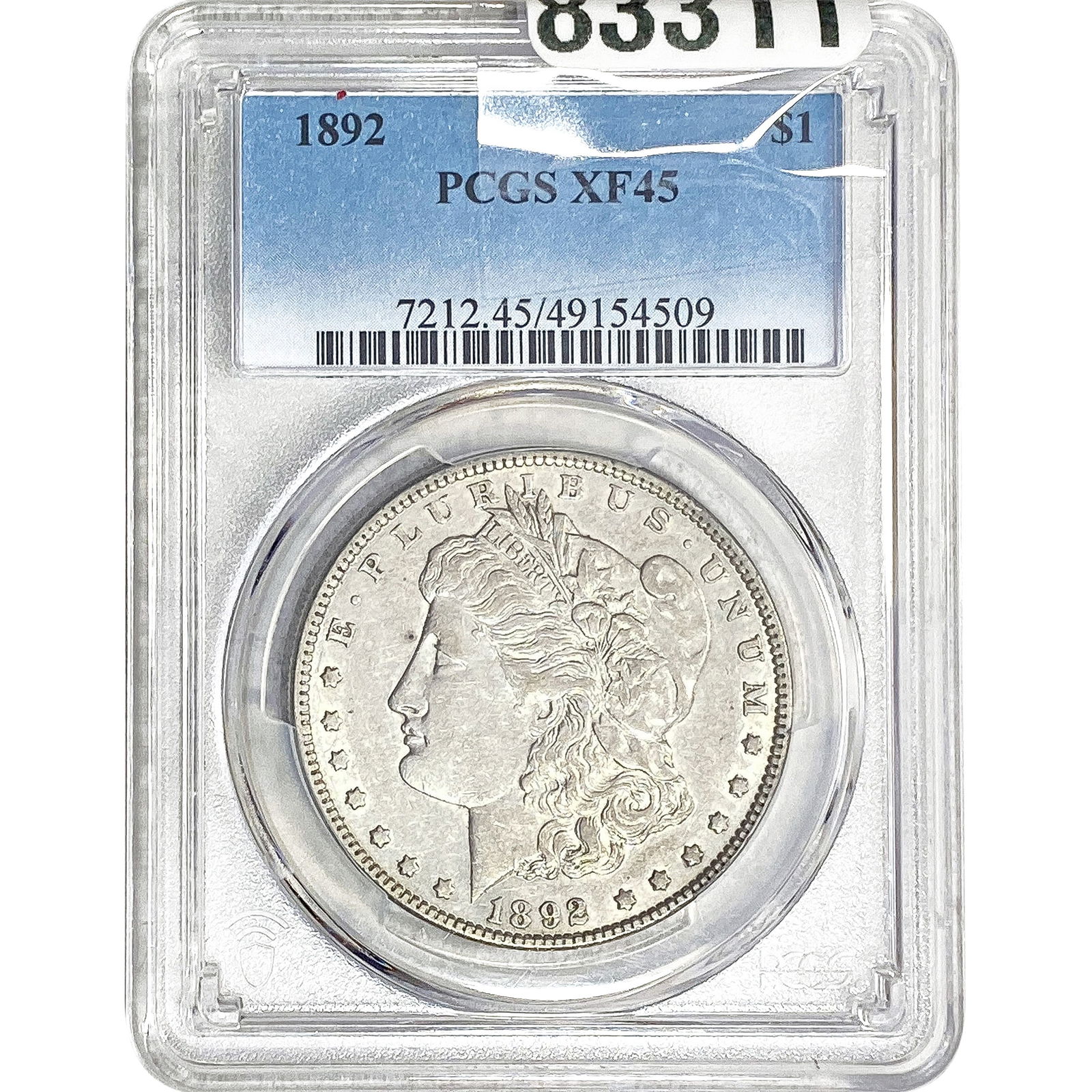 1892 Morgan Silver Dollar PCGS XF45 (1 of 2)