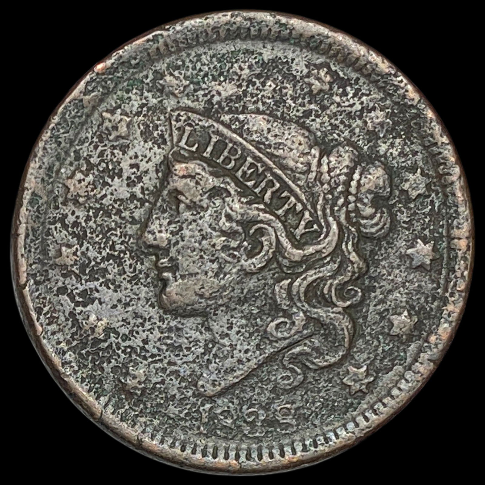 1838 Braided Hair Large Cent HIGH GRADE: 1838 Braided Hair Large Cent HIGH GRADE