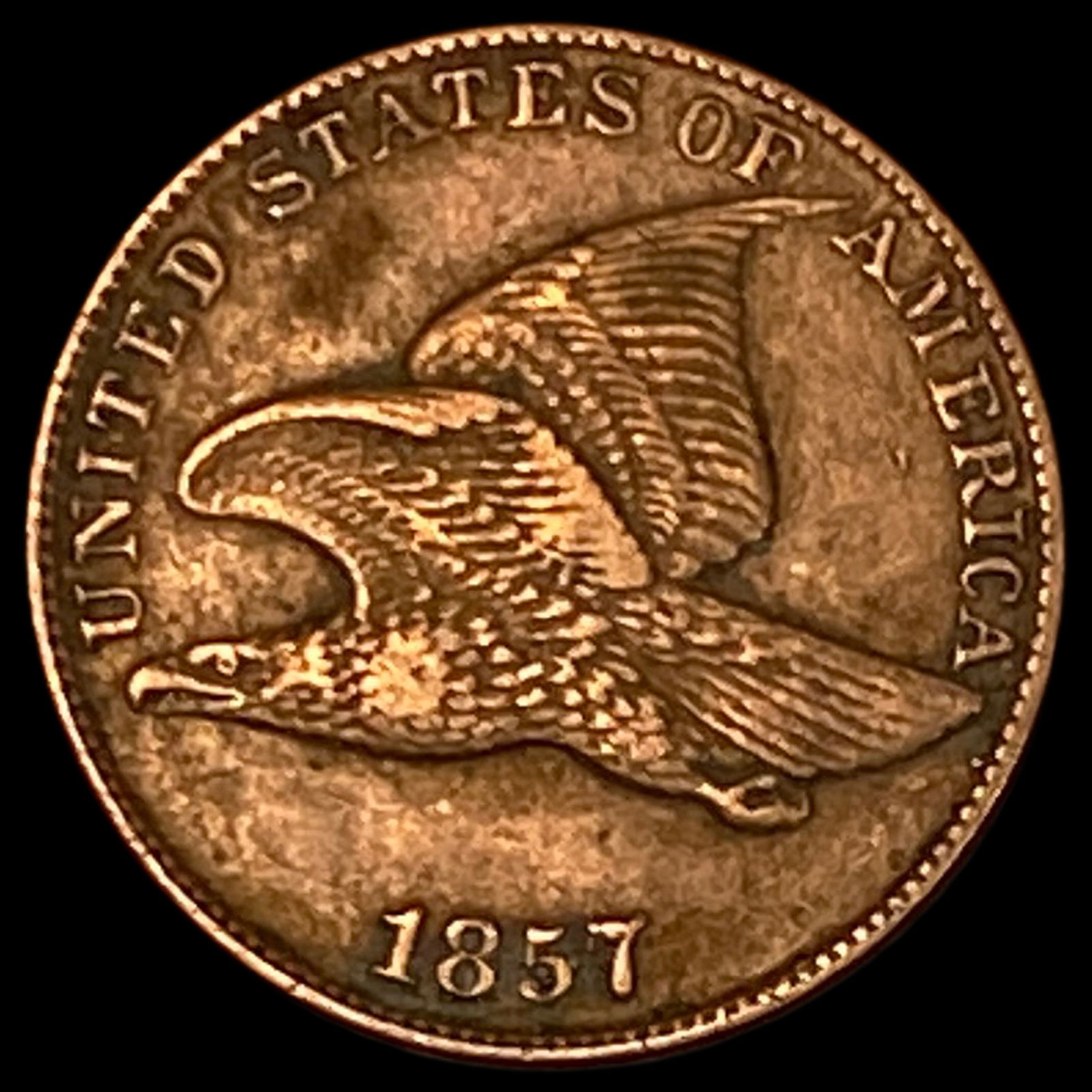 1857 Flying Eagle Cent NEARLY UNCIRCULATED: 1857 Flying Eagle Cent NEARLY UNCIRCULATED