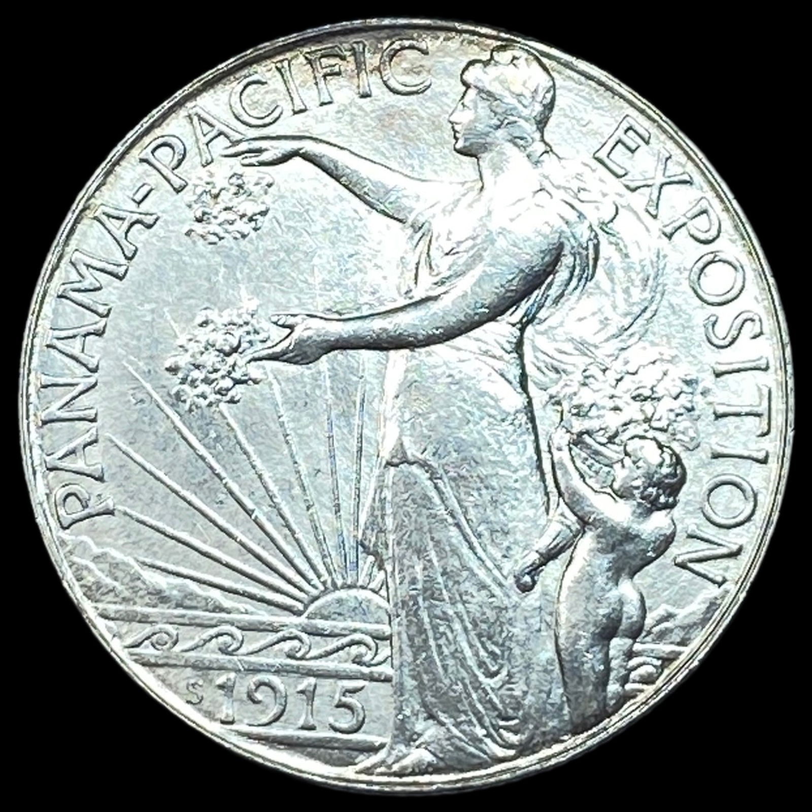 1915-S Silver Panama-Pacific Half Dollar UNCIRCULATED (1 of 2)