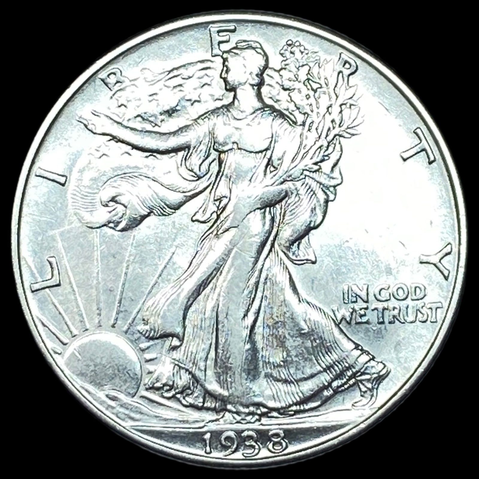 1938-D Silver Walking Liberty Half Dollar CHOICE AU (1 of 2)