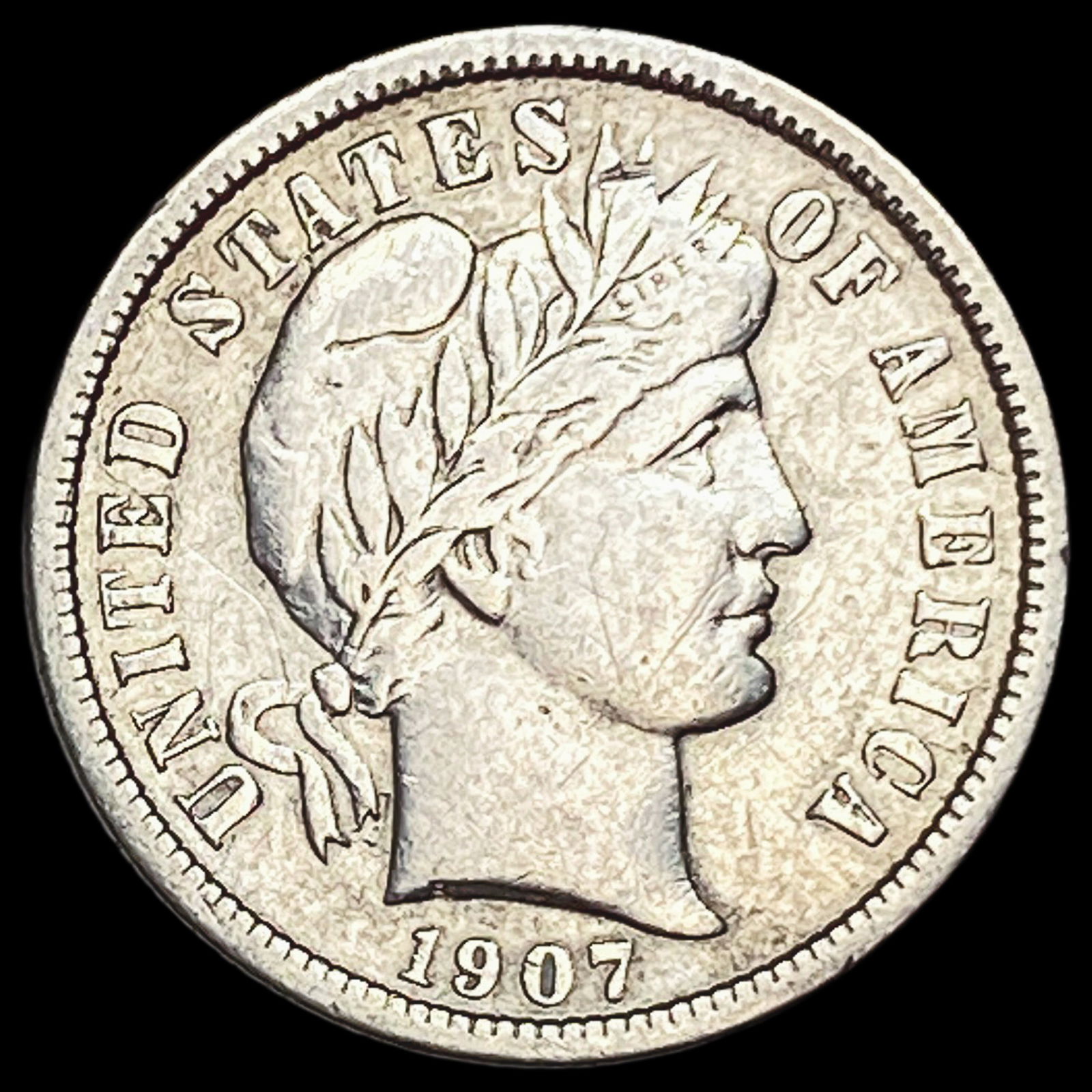 1907 Barber Dime LIGHTLY CIRCULATED (1 of 2)