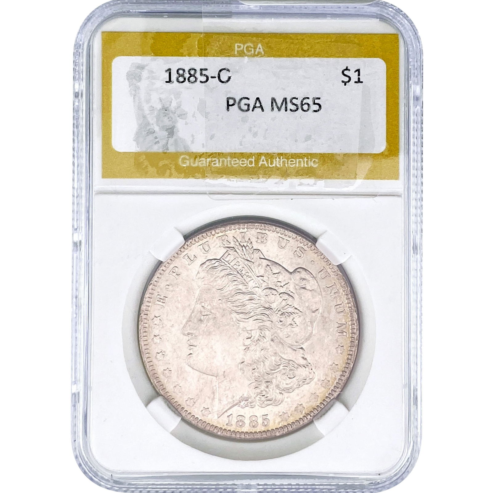 1885-O Morgan Silver Dollar PGA MS65: 1885-O Morgan Silver Dollar PGA MS65