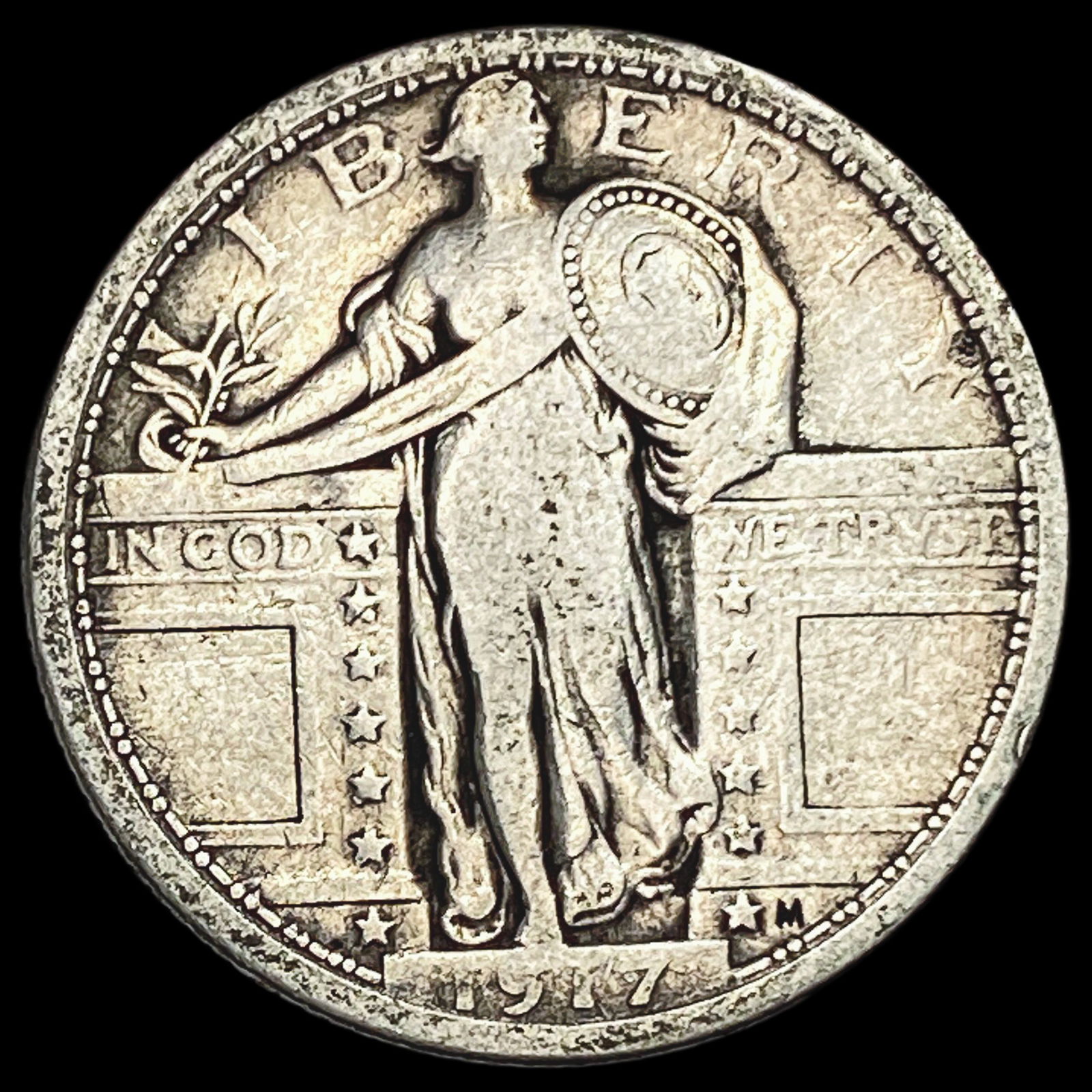 1917 Type 1 Standing Liberty Quarter LIGHTLY CIRCULATED: 1917 Type 1 Standing Liberty Quarter LIGHTLY CIRCULATED