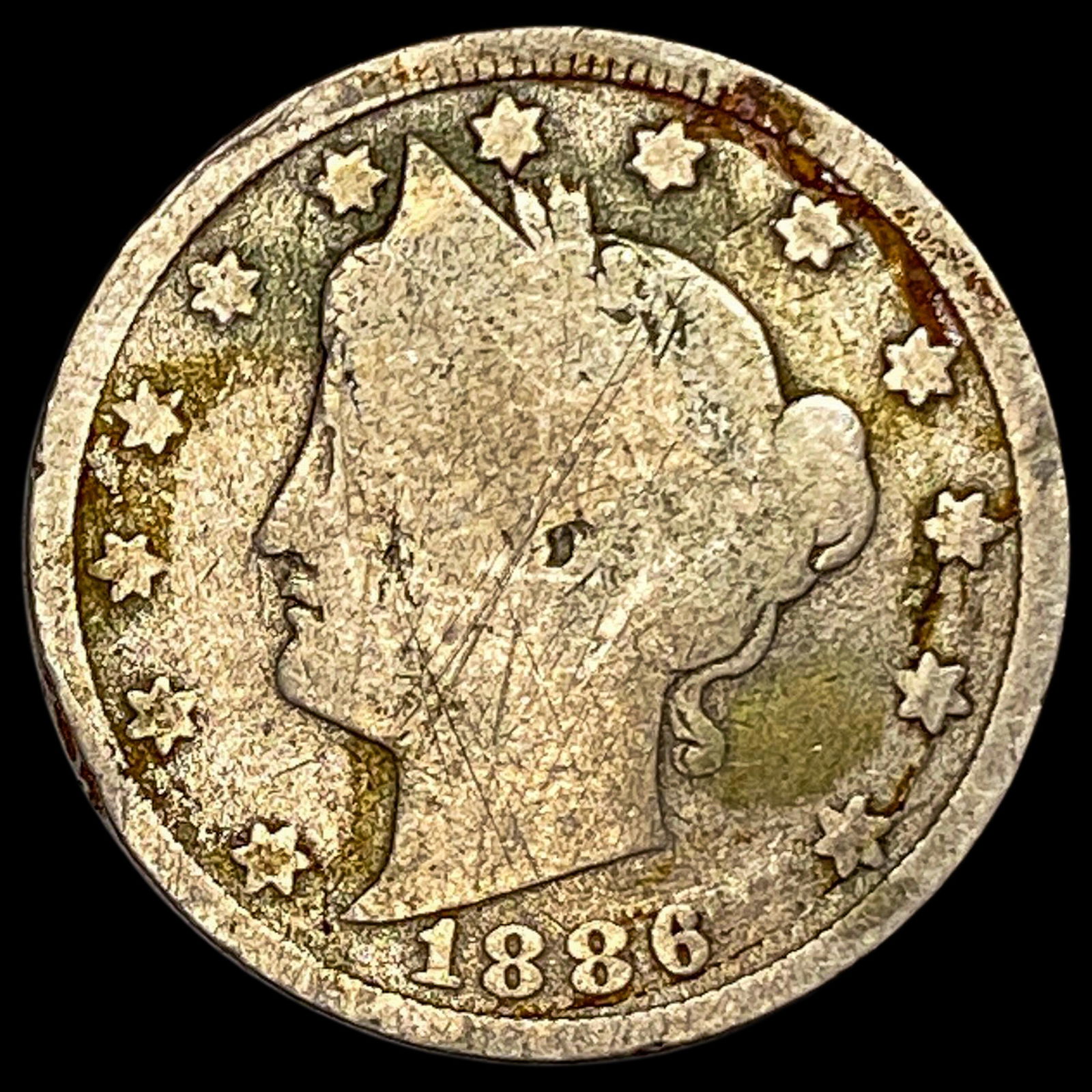 1886 Liberty Head Nickel NICELY CIRCULATED: 1886 Liberty Head Nickel NICELY CIRCULATED