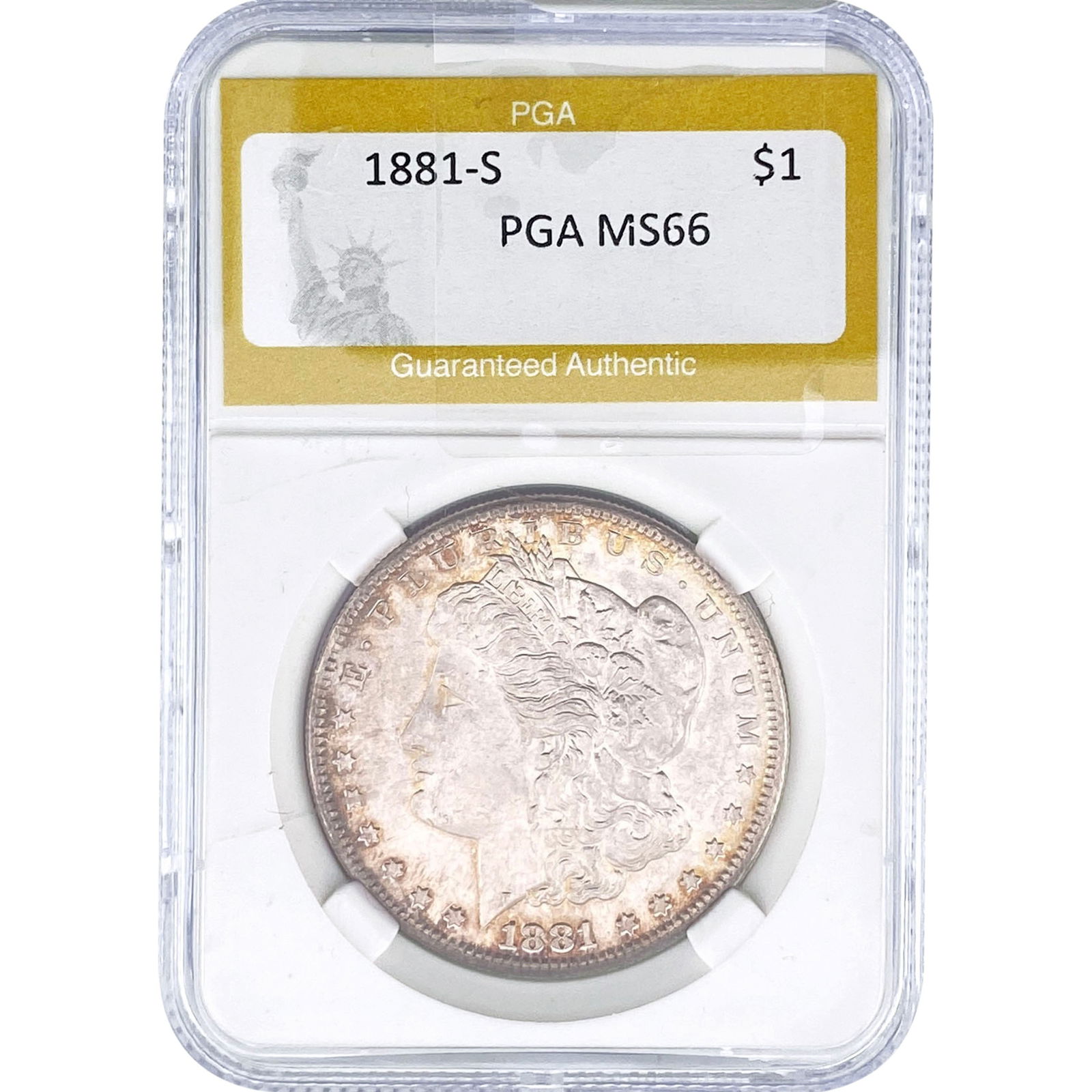 1881-S Morgan Silver Dollar PGA MS66: 1881-S Morgan Silver Dollar PGA MS66