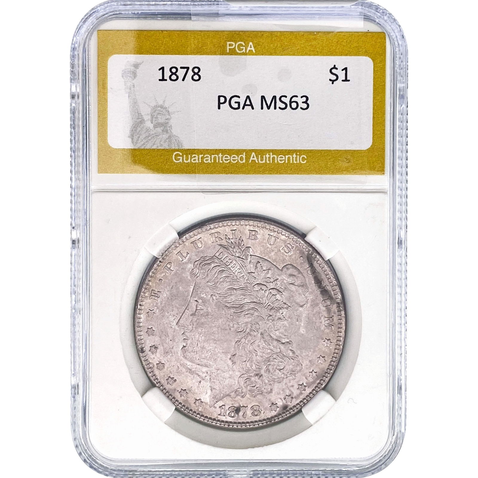 1878 Morgan Silver Dollar PGA MS63: 1878 Morgan Silver Dollar PGA MS63