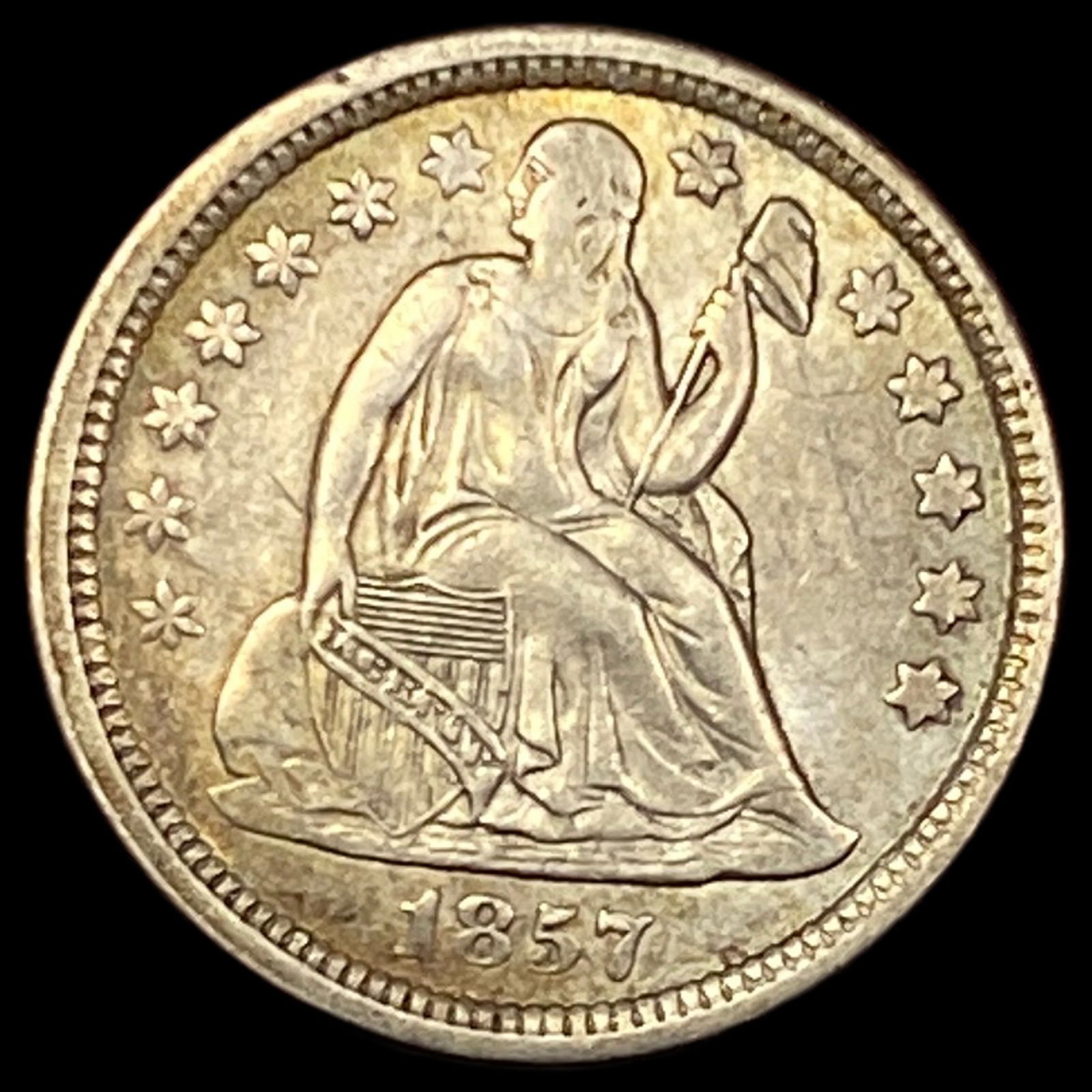 1857 Seated Liberty Dime CLOSELY UNCIRCULATED (1 of 2)