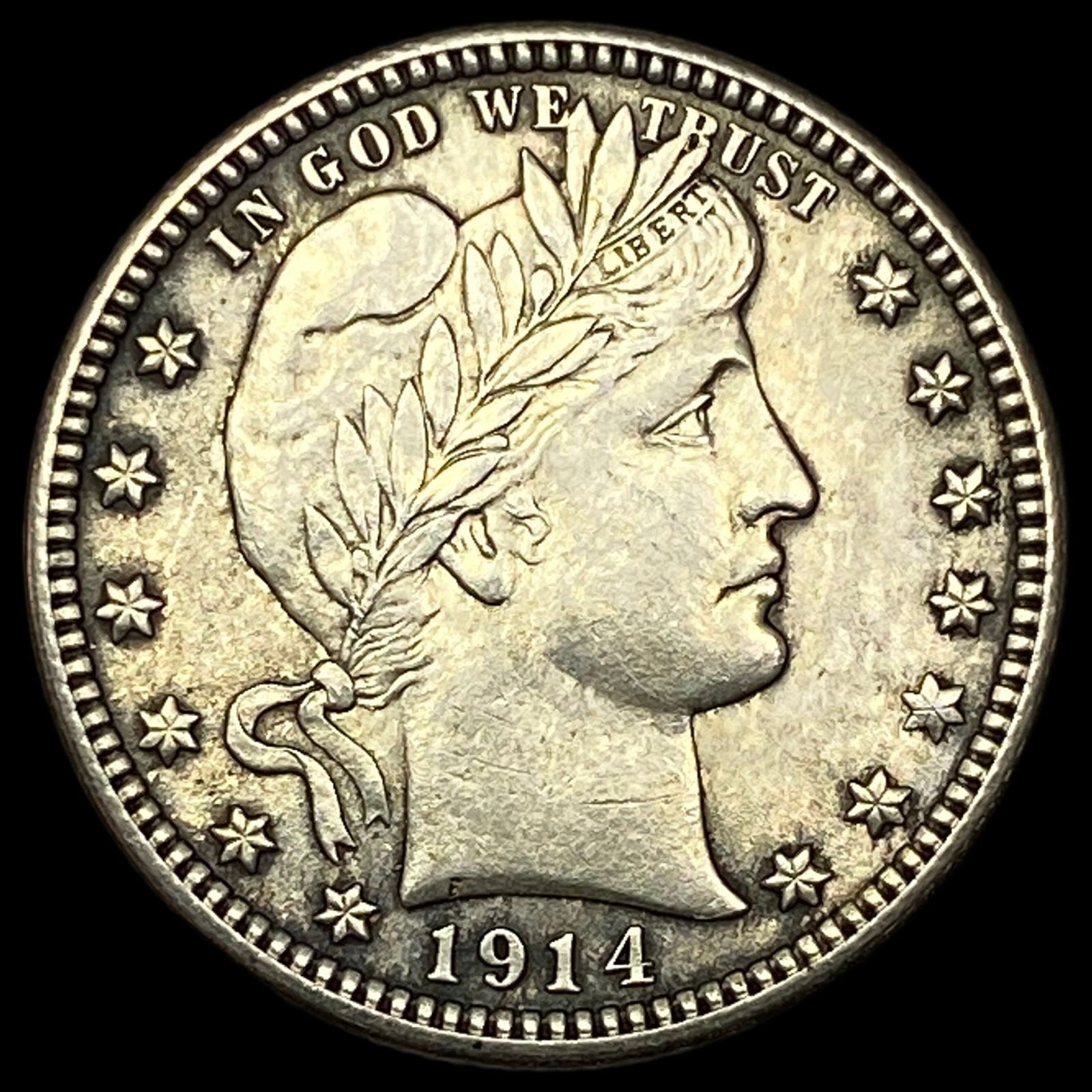 1914 Barber Silver Quarter CHOICE BU (1 of 2)