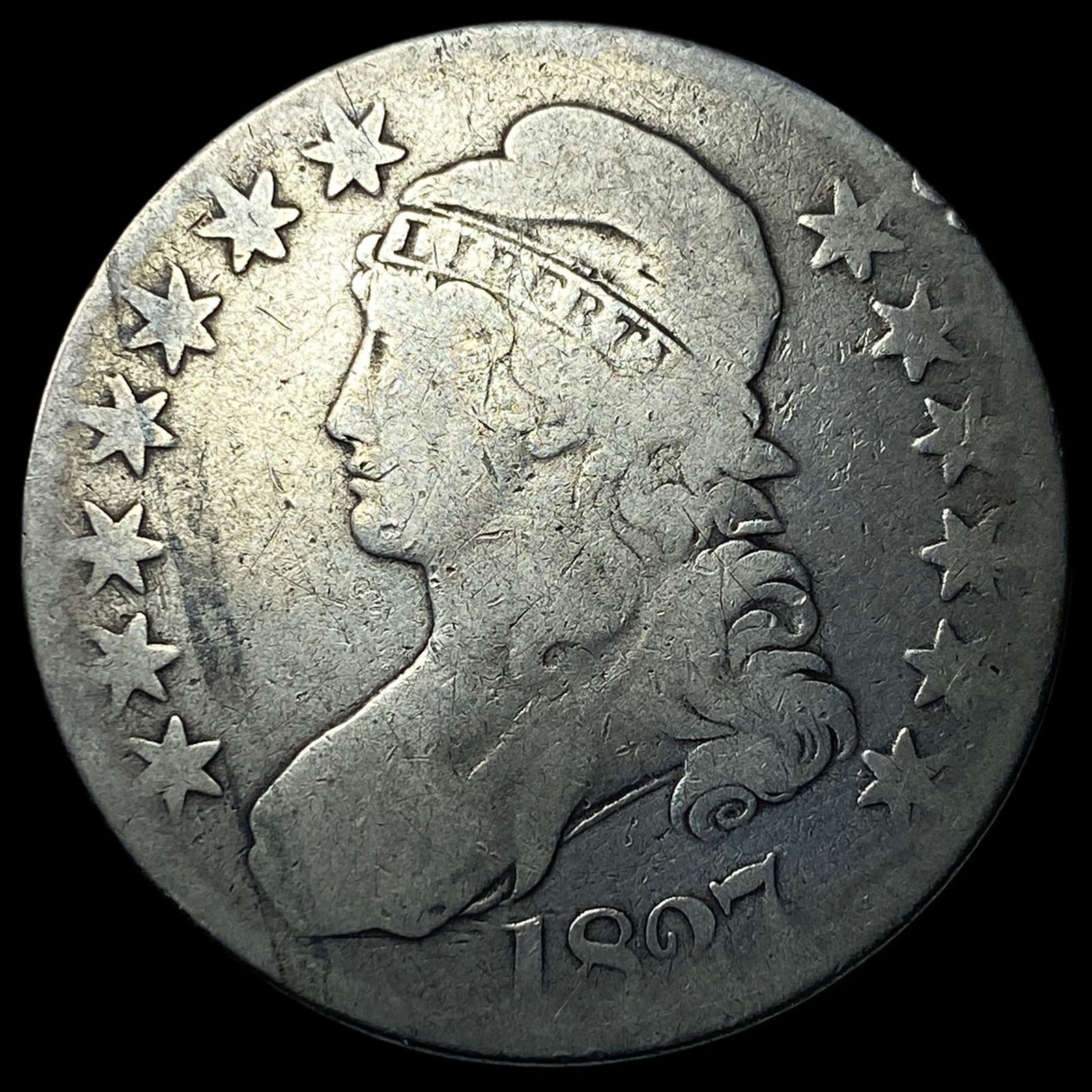 1827 Silver Capped Bust Half Dollar CIRC (1 of 2)
