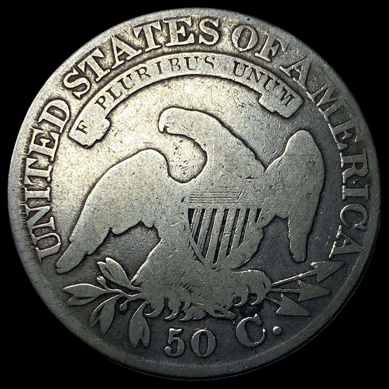 1827 Silver Capped Bust Half Dollar CIRC - 2