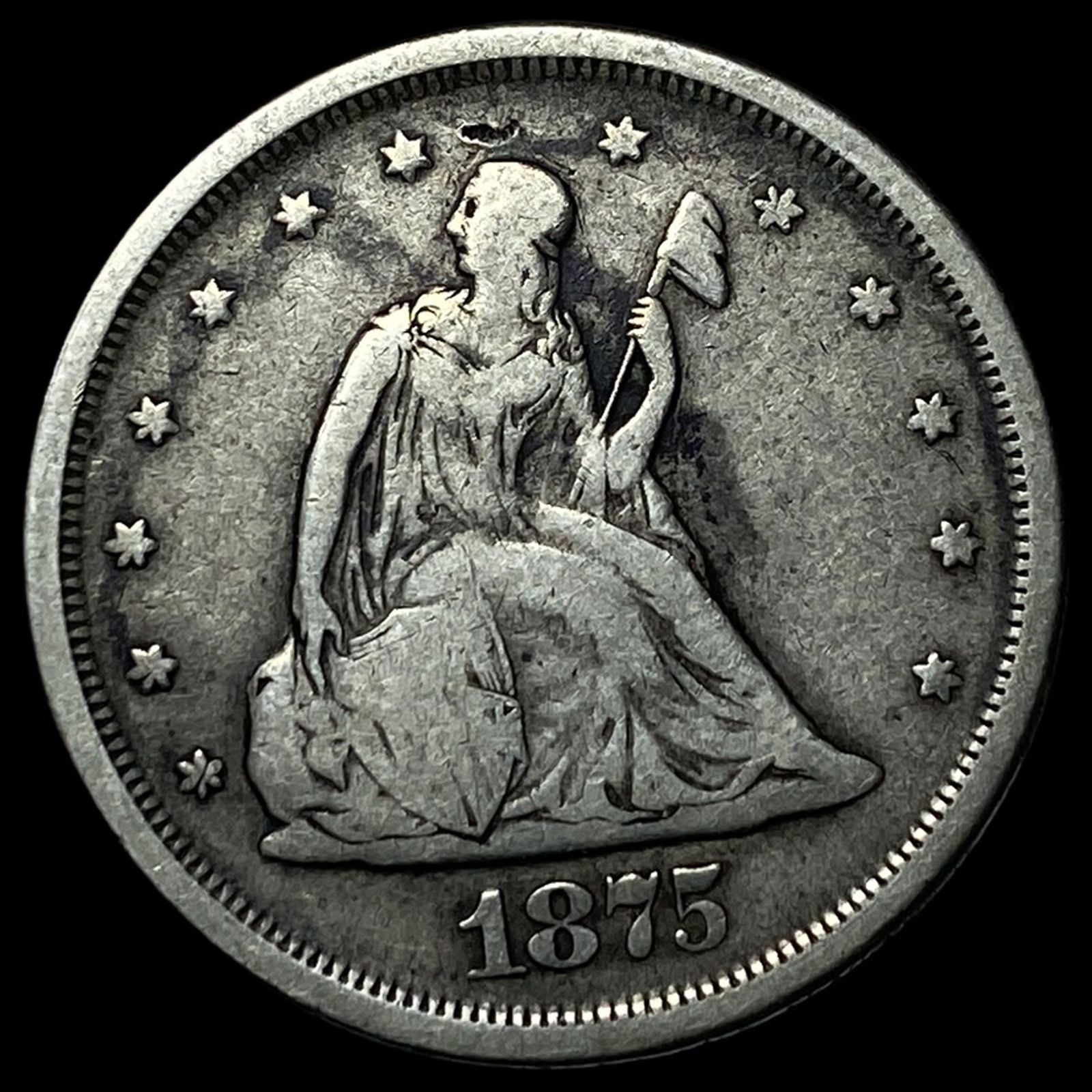 1875-S Silver Twenty Cents LIGHTLY CIRCULATED (1 of 2)