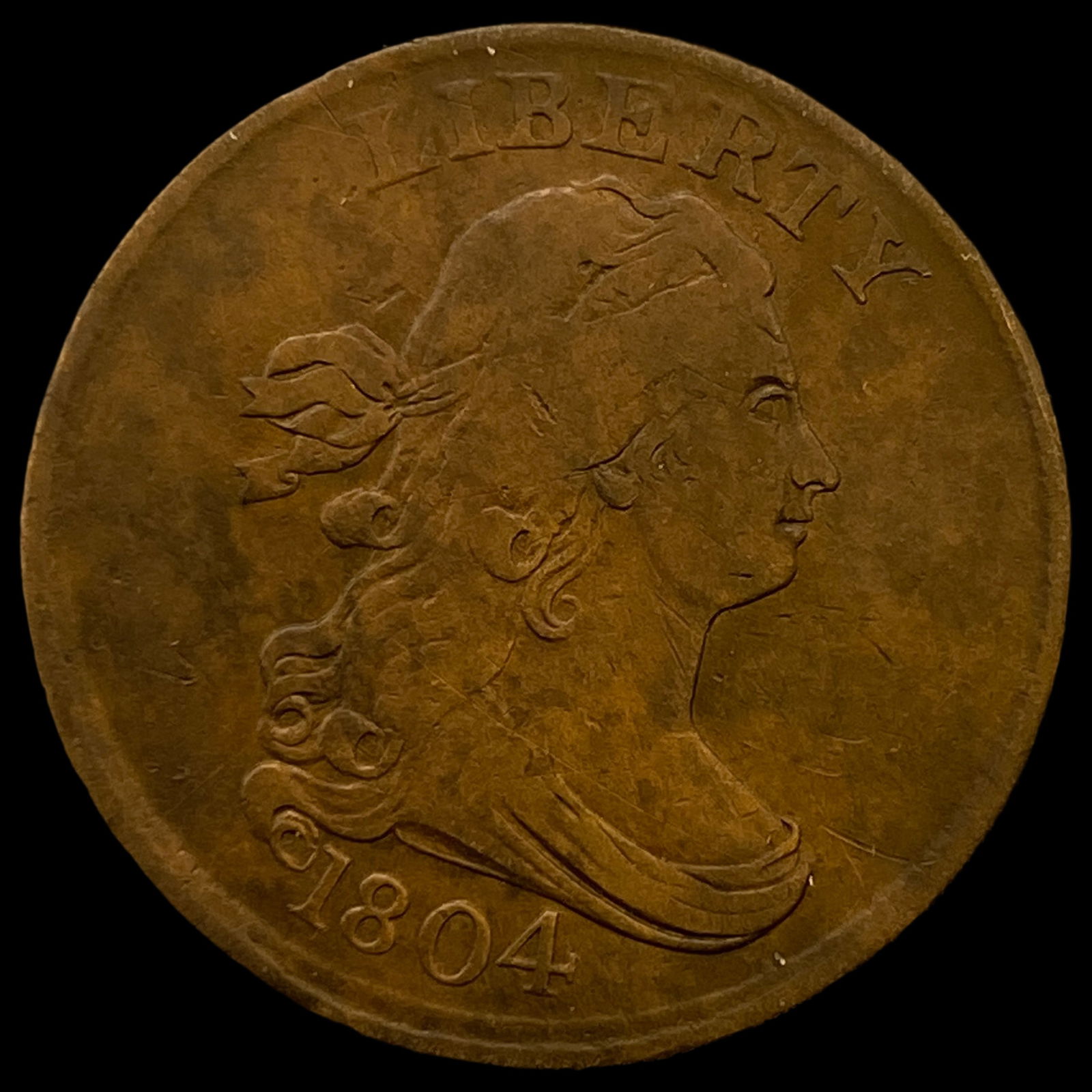 1804 Draped Bust Half Cent LIGHTLY CIRCULATED (1 of 2)