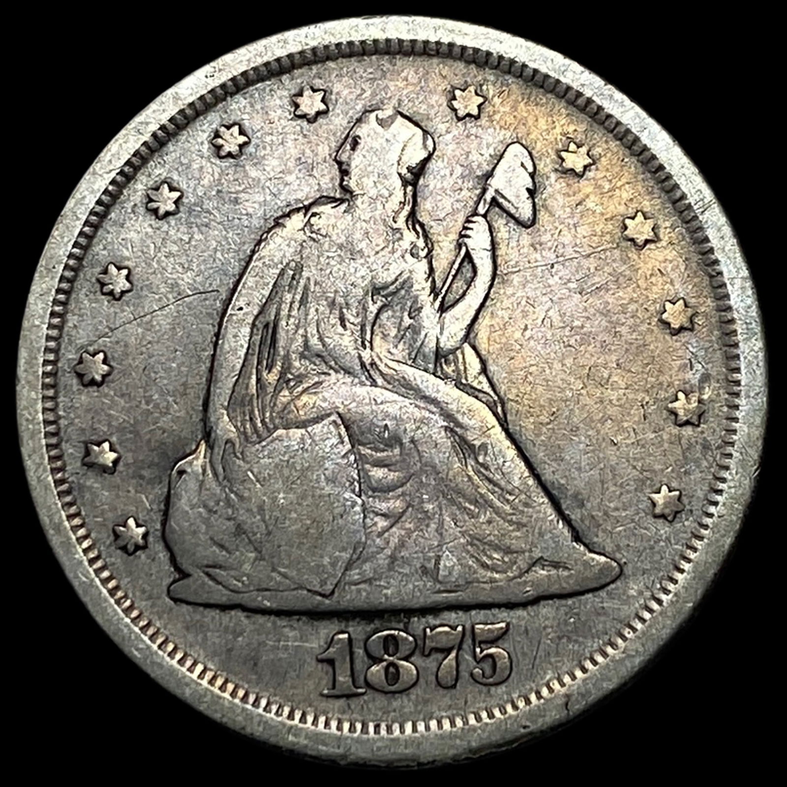 1875-S Silver Twenty Cents NEARLY UNCIRCULATED (1 of 2)