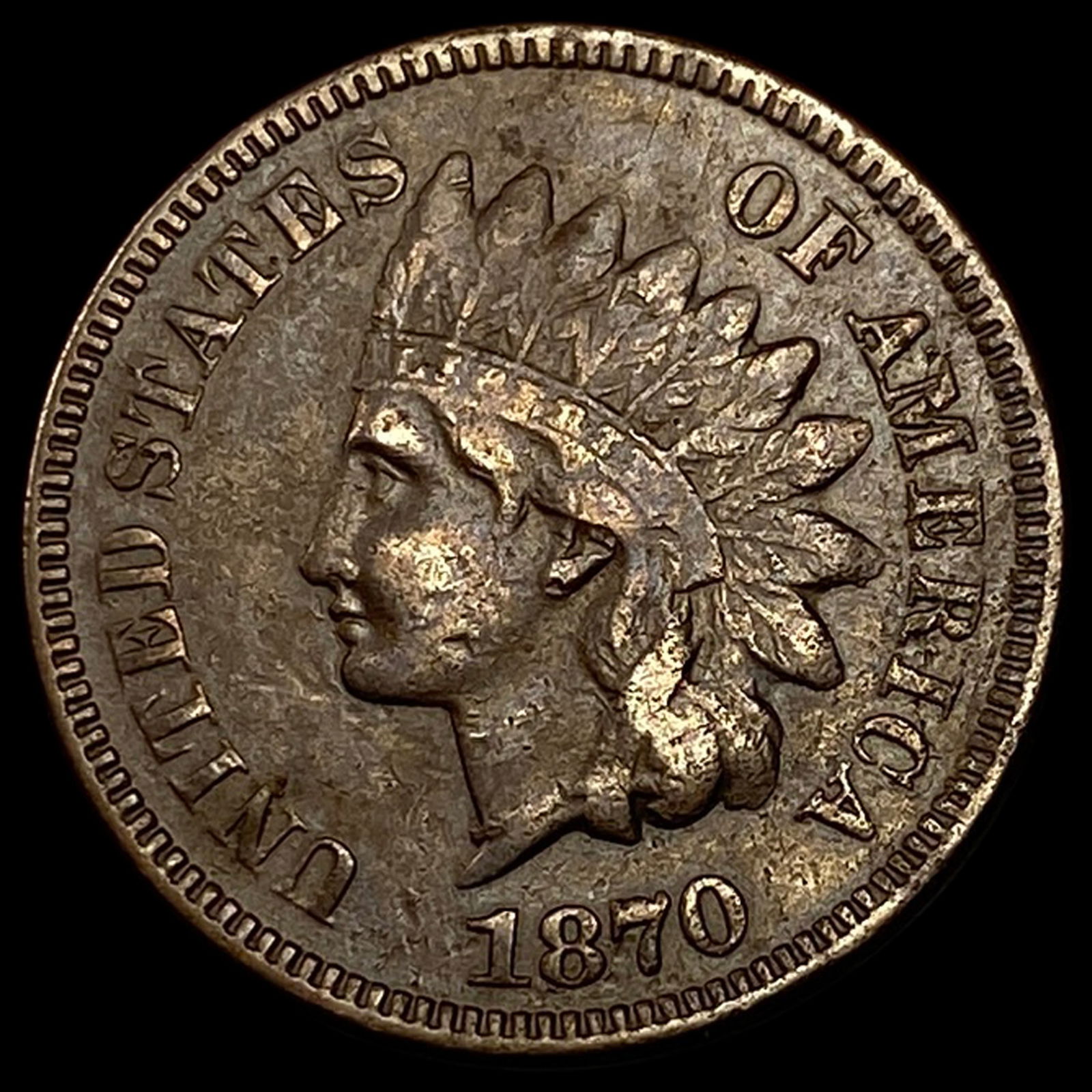 1870 Indian Head Cent NEARLY UNCIRCULATED: 1870 Indian Head Cent NEARLY UNCIRCULATED