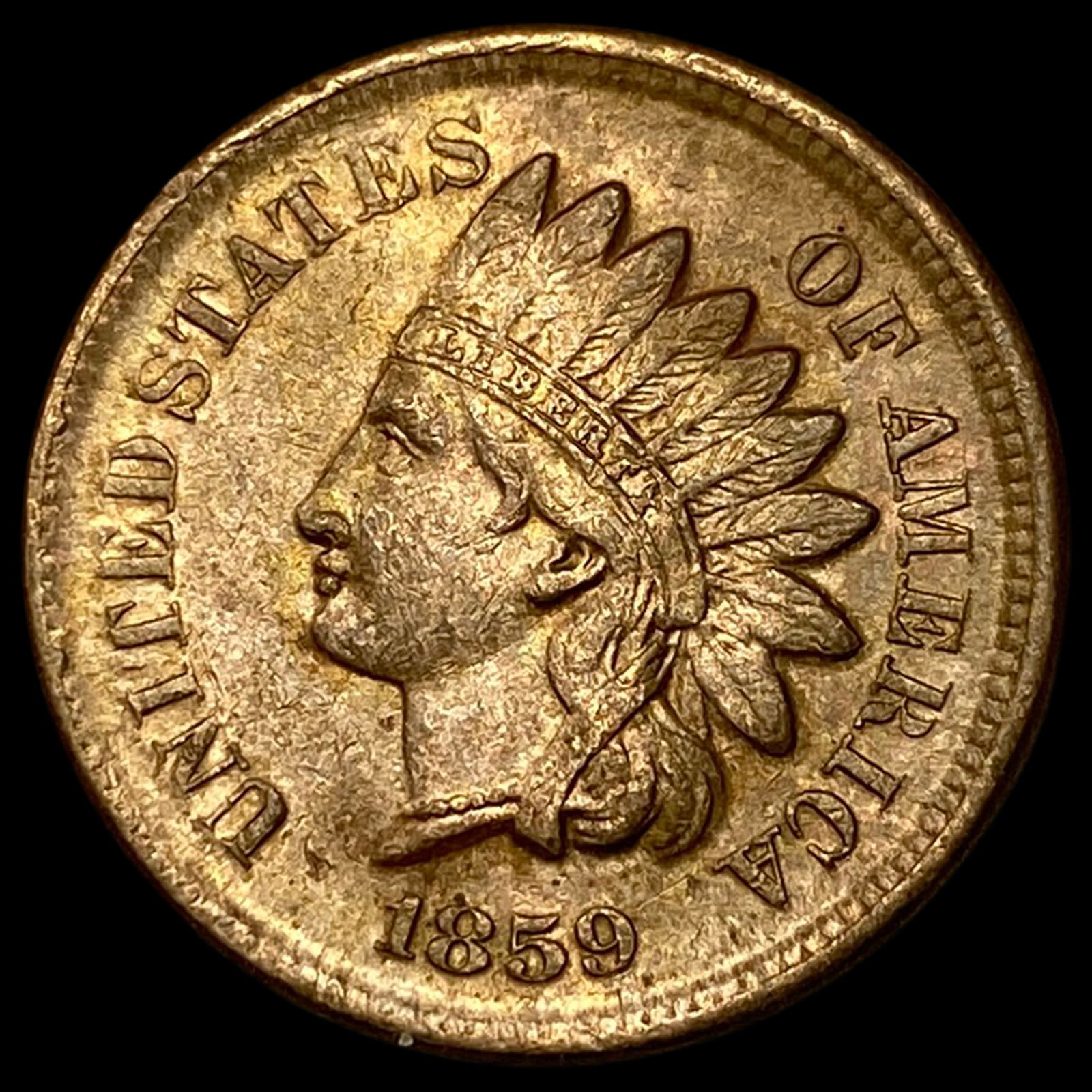 1859 Copper-Nickel Indian Head Cent CHOICE AU (1 of 2)